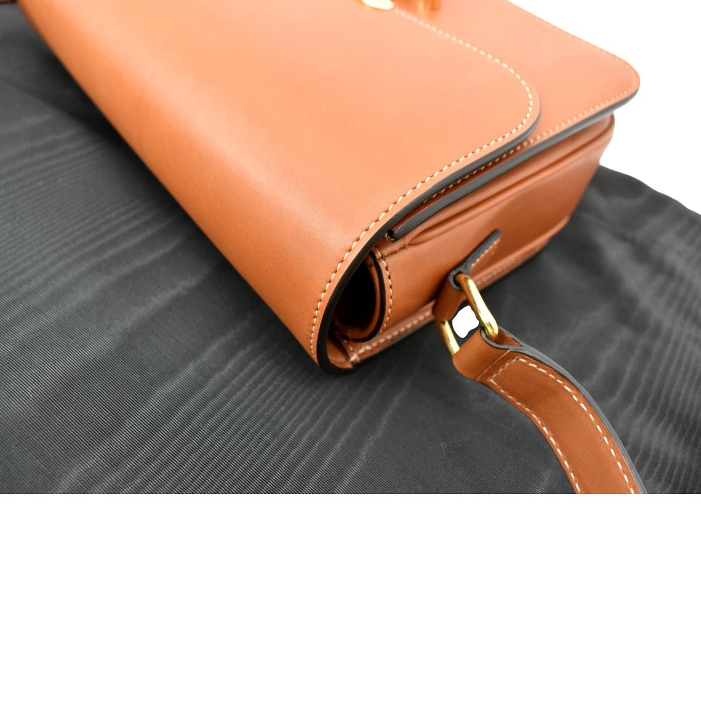 CELINE Classique Triomphe Calfskin Leather Shoulder Bag Tan