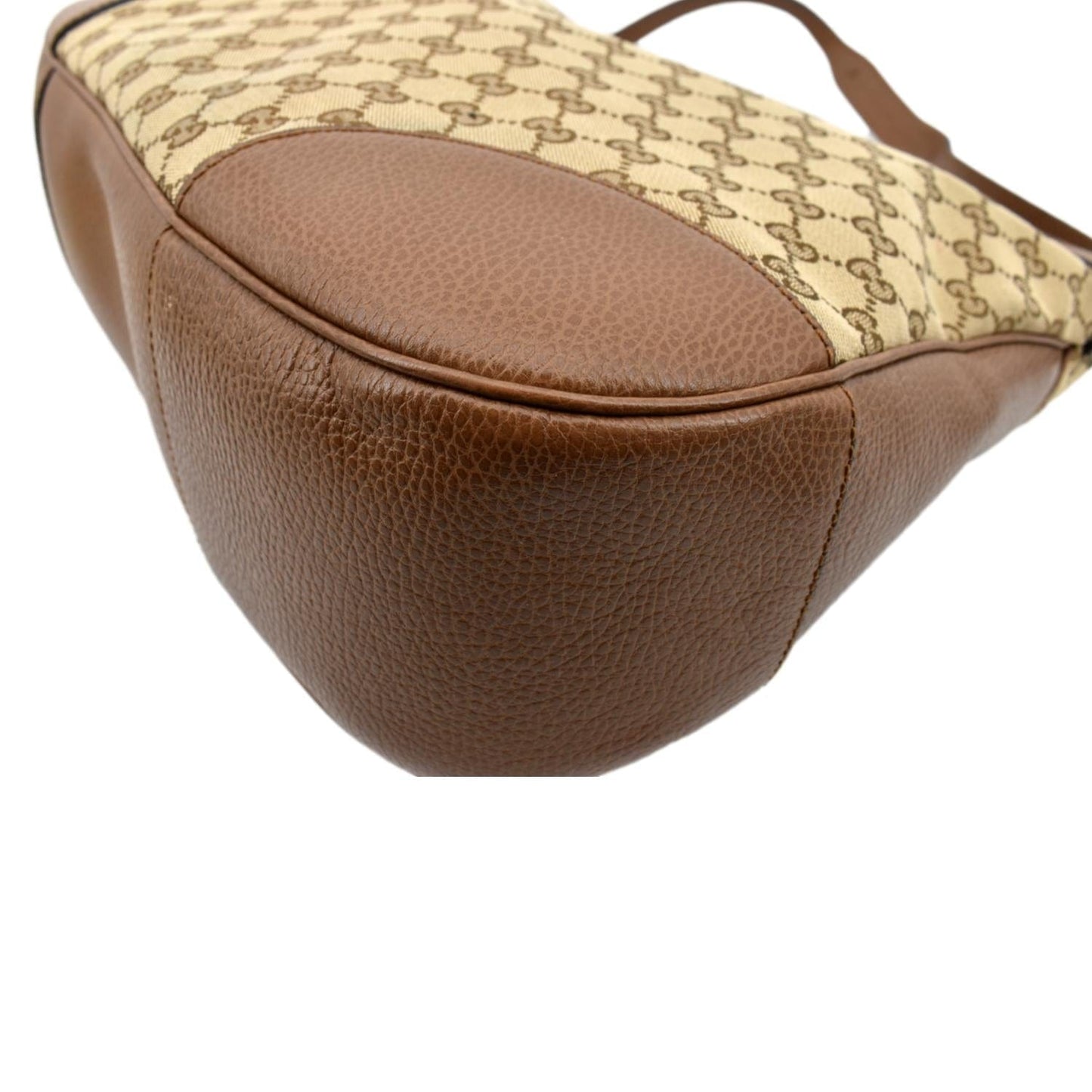 GUCCI Large Bree GG Canvas Hobo Bag Brown 449244