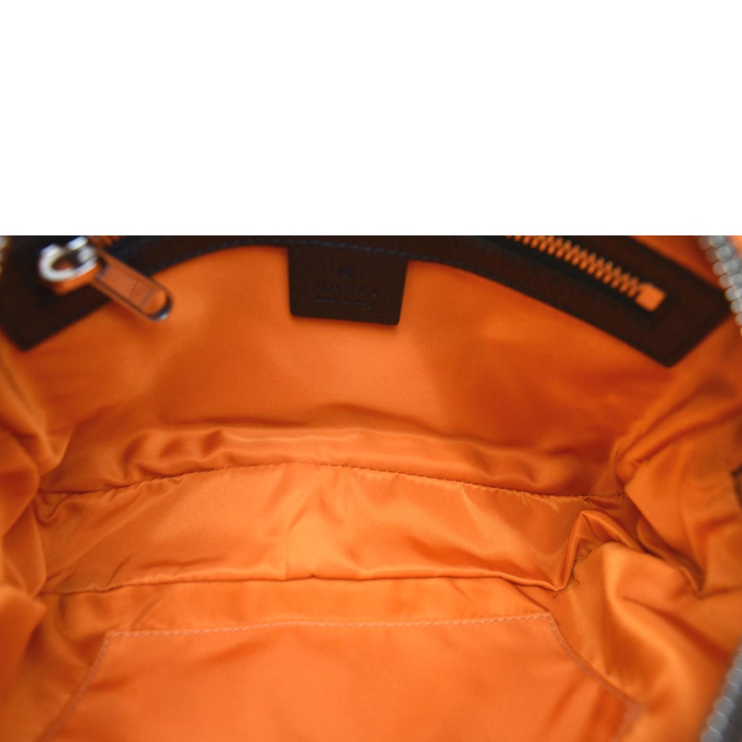 GUCCI Of The Grid Nylon Leather Belt Bag Orange 631341