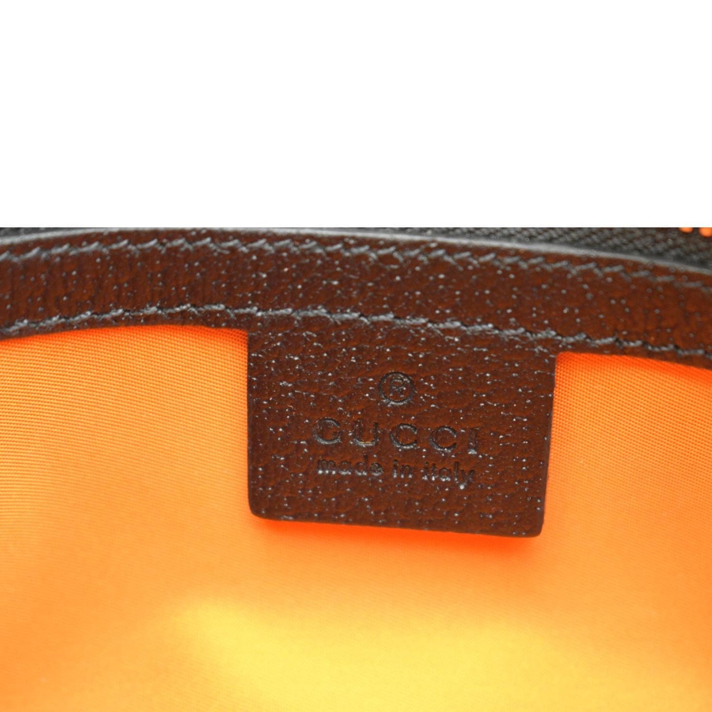 GUCCI Of The Grid Nylon Leather Belt Bag Orange 631341