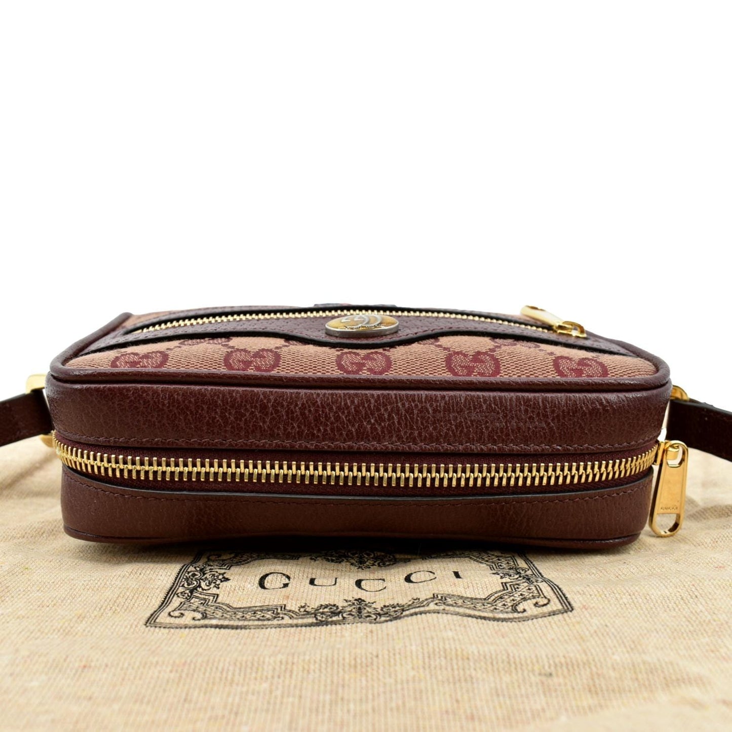 GUCCI Ophidia Mini GG Supreme Crossbody Bag Red 517350