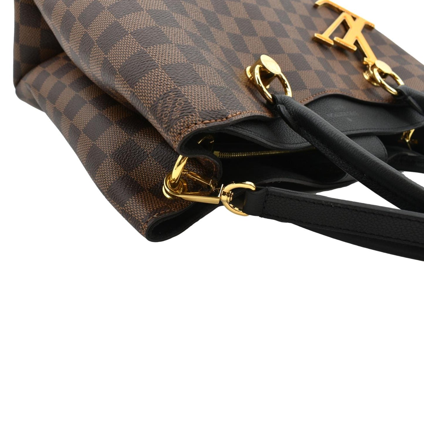 LOUIS VUITTON LV Riverside Damier Ebene Shoulder Bag Black