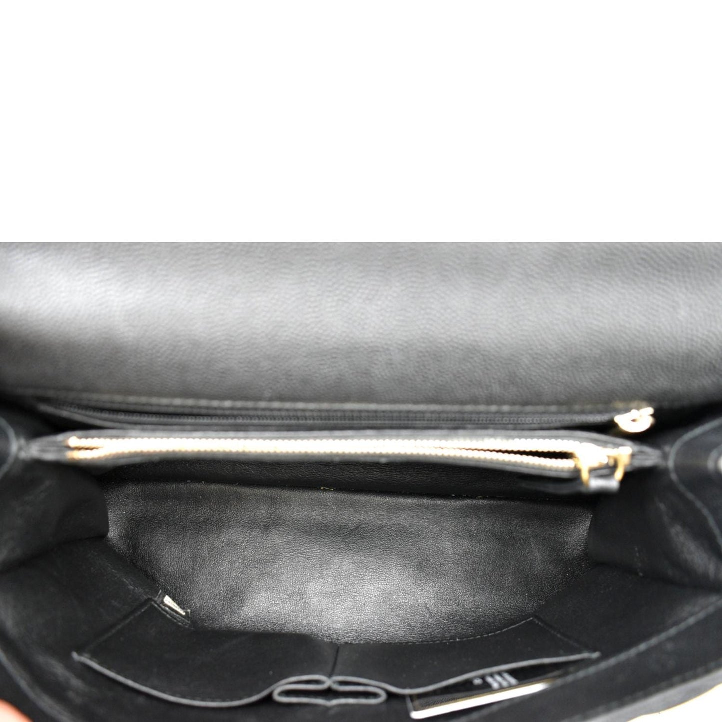 CHANEL Small Coco Quilted Caviar Lizard Handle Shoulder Bag Black  - Hot Deals