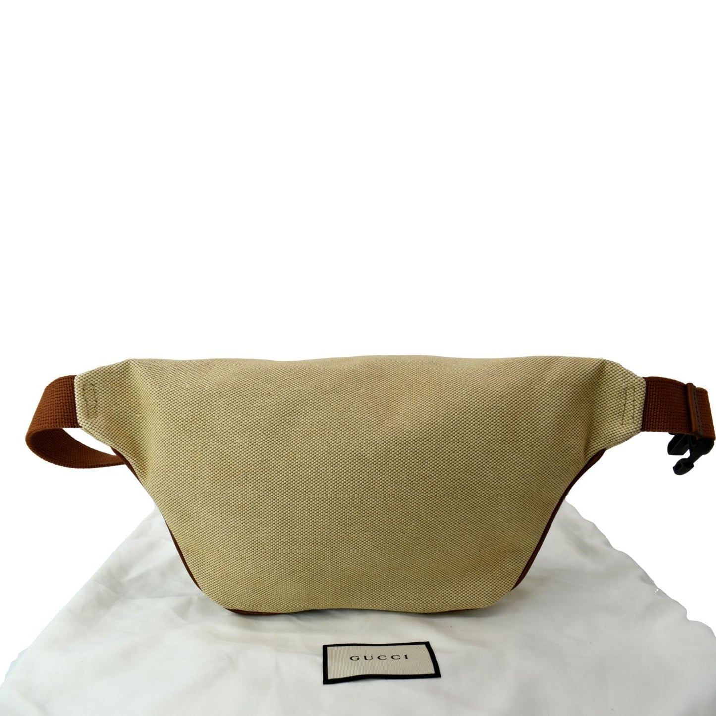 GUCCI Vintage Canvas Belt Bag Beige 575082