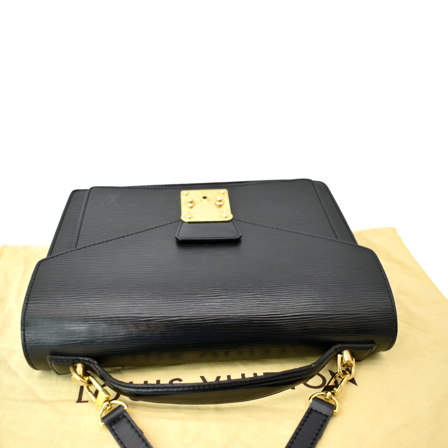 LOUIS VUITTON Monceau EPI Leather Crossbody Bag Black