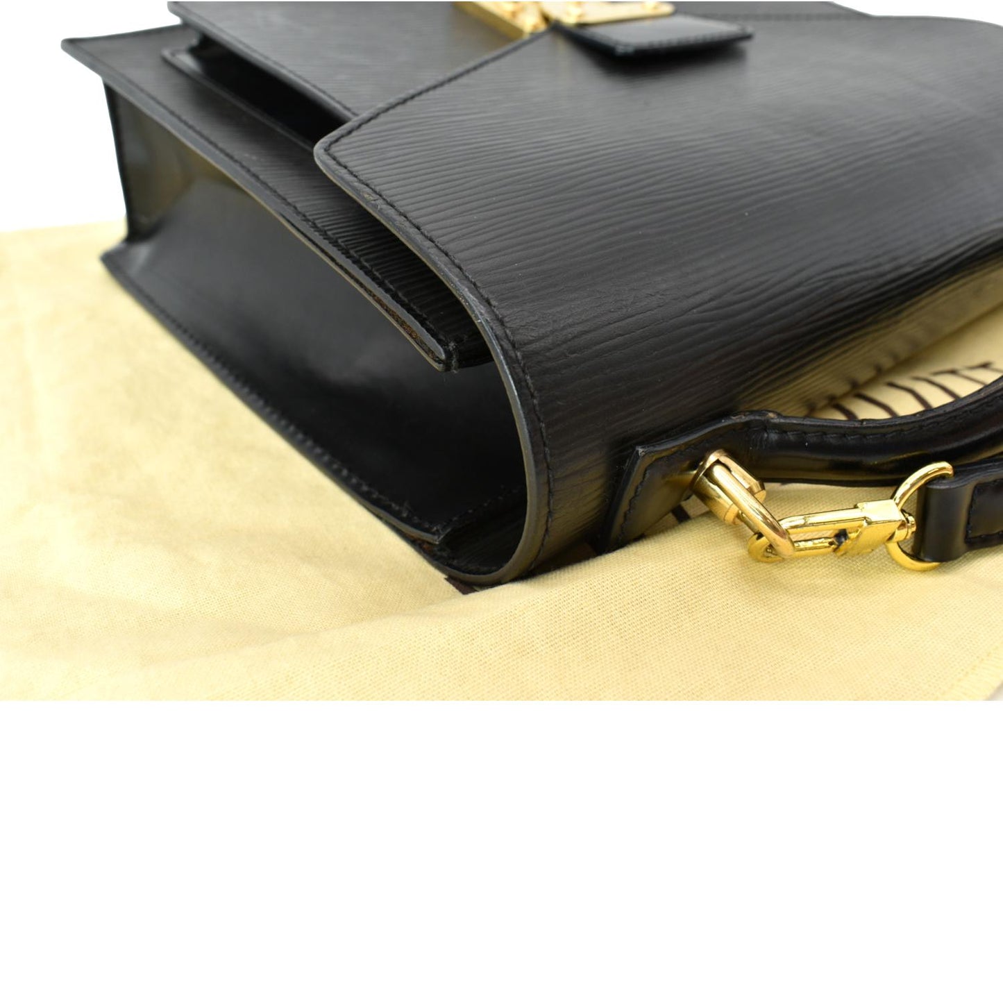 LOUIS VUITTON Monceau EPI Leather Crossbody Bag Black
