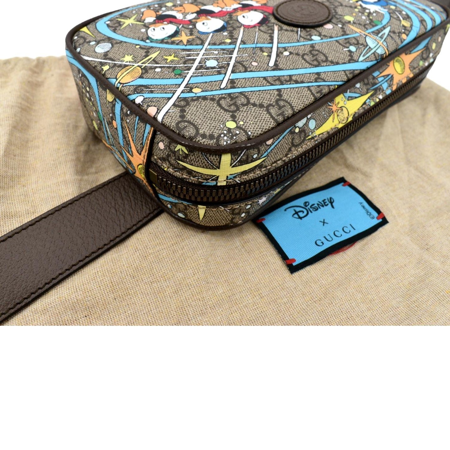 GUCCI xDisney GG Supreme Canvas Belt Bag Beige 602695