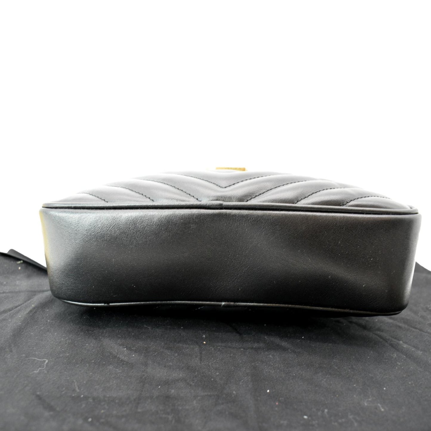 YVES SAINT LAURENT Lou Chevron Leather Camera Crossbody Bag Black
