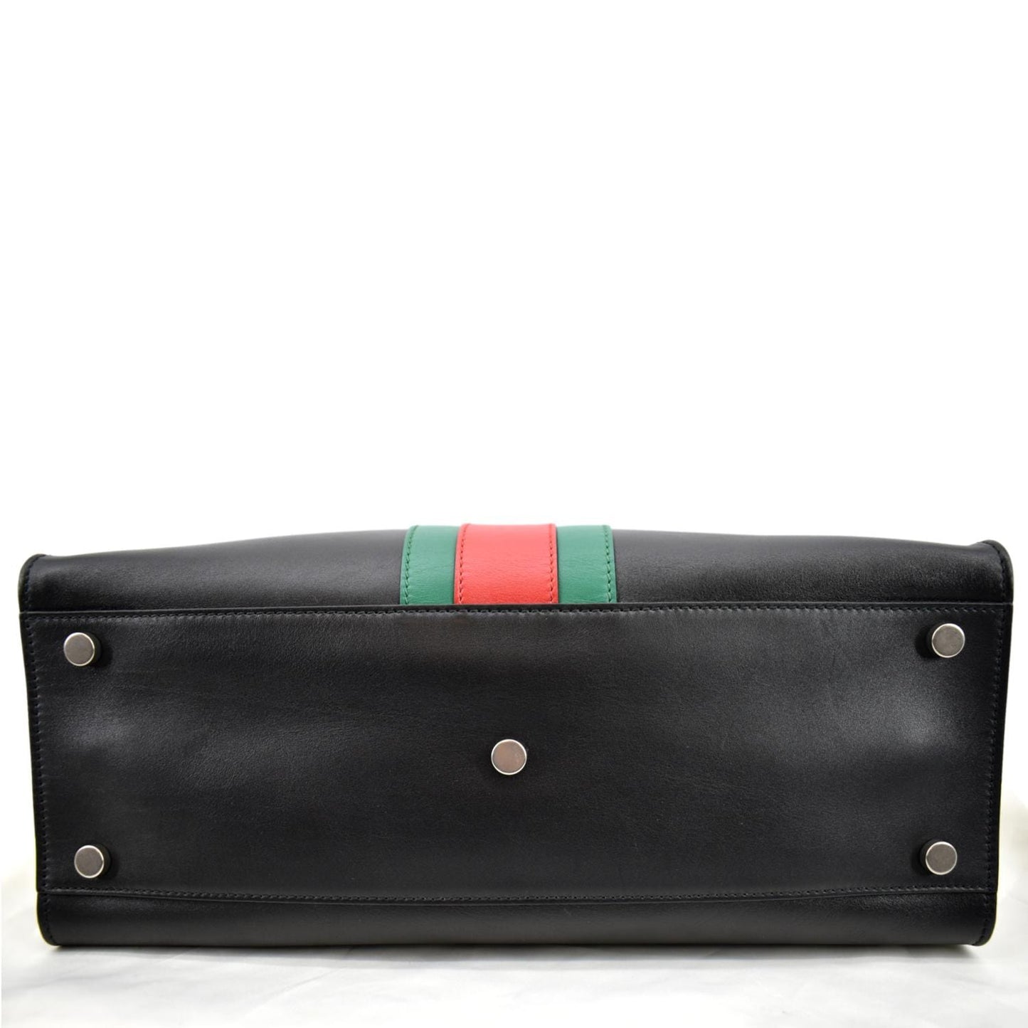 GUCCI Dionysus Leather Tote Bag Black 444167