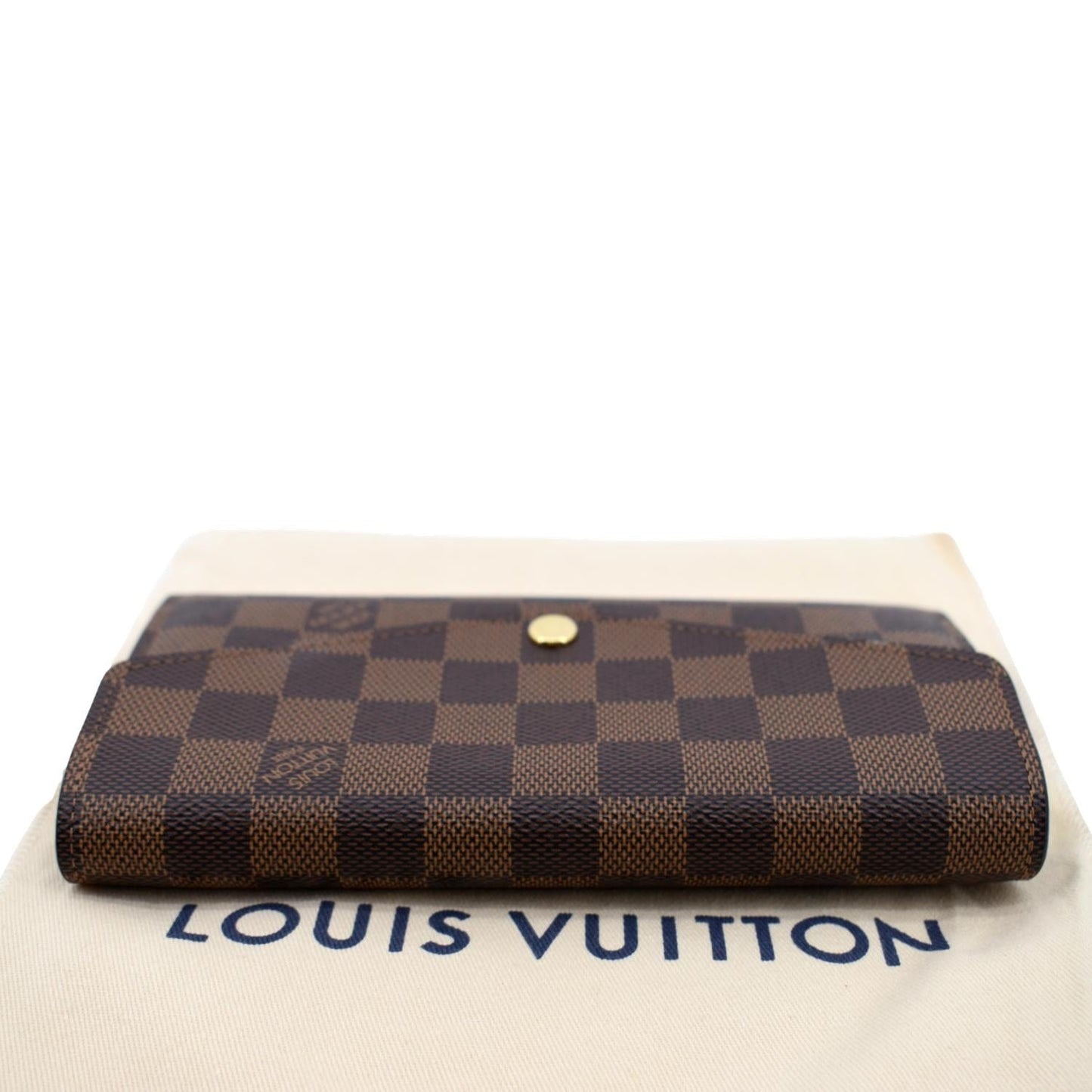 LOUIS VUITTON Damier Ebene Canvas Wallet Brown