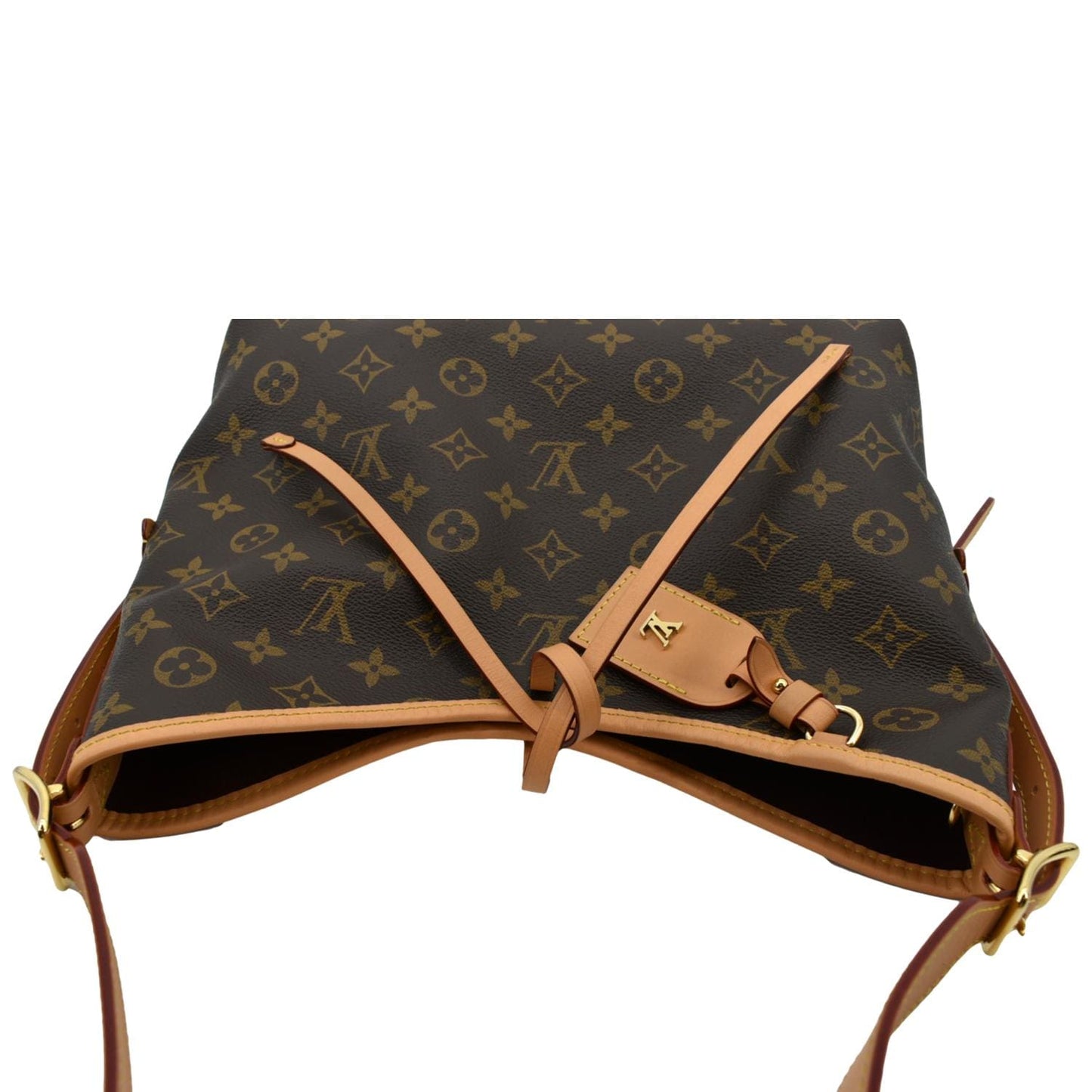 LOUIS VUITTON Carryall PM Monogram Canvas Shoulder Bag Brown