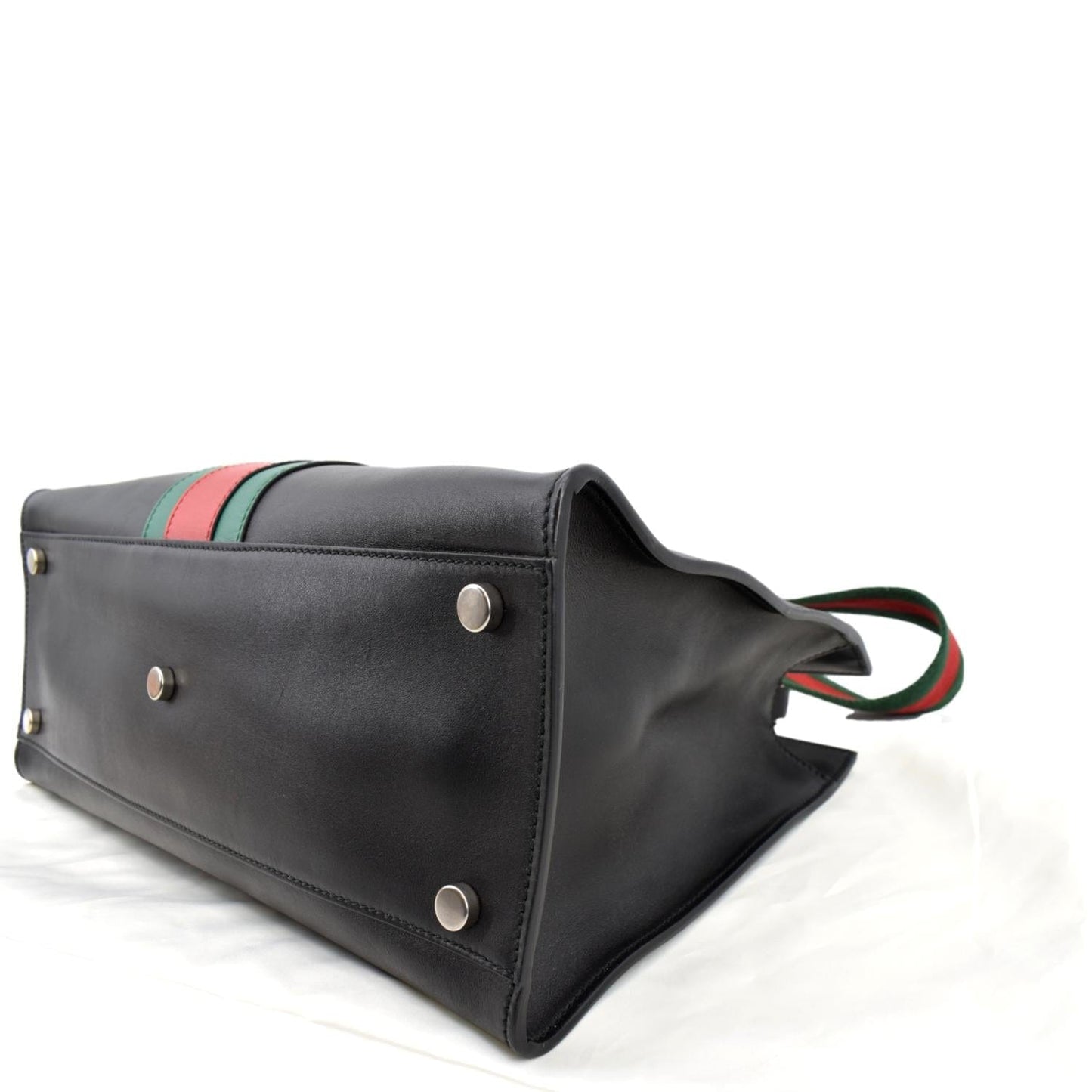 GUCCI Dionysus Leather Tote Bag Black 444167