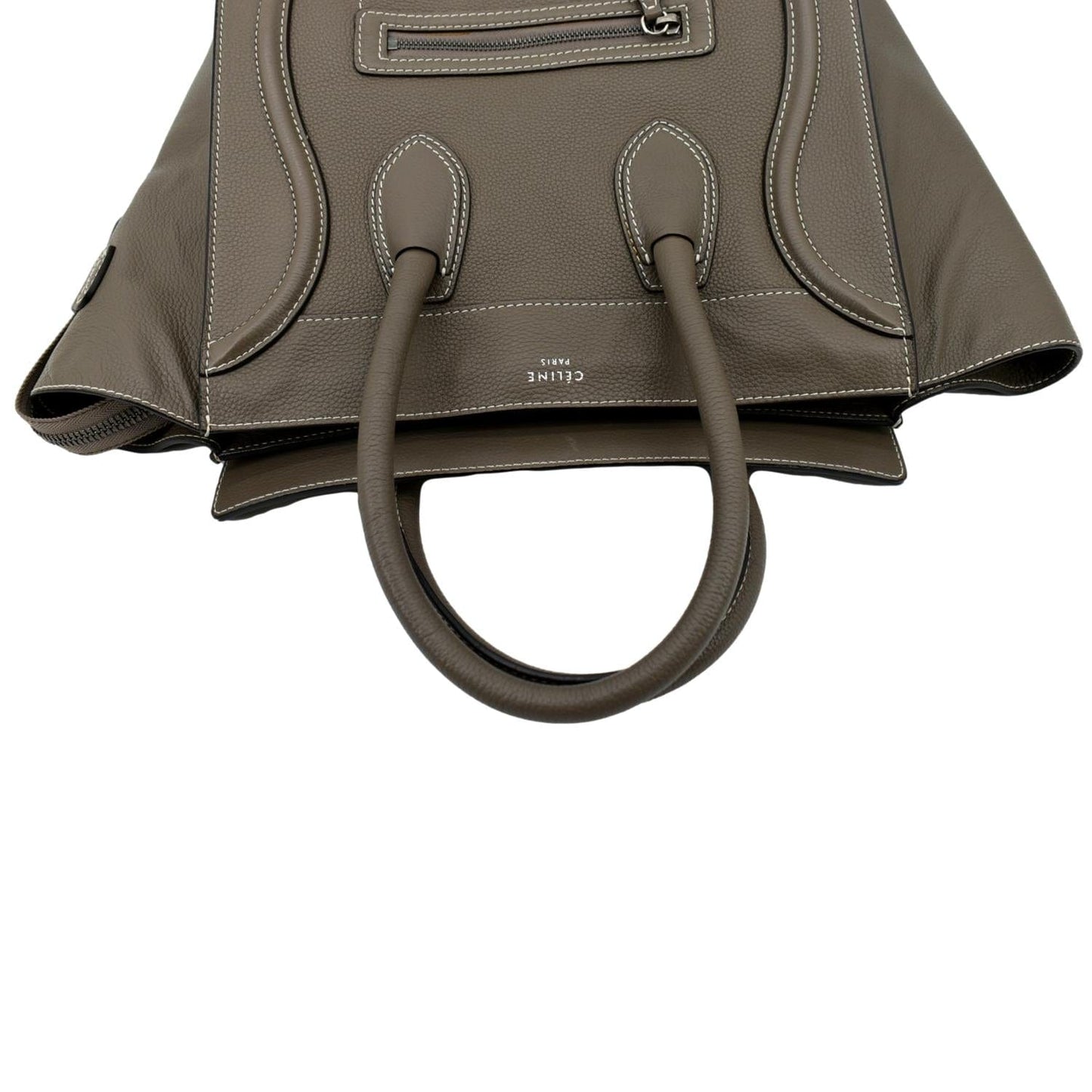 CELINE Souris Mini Luggage Calfskin  Leather Tote Bag Dune - Sold