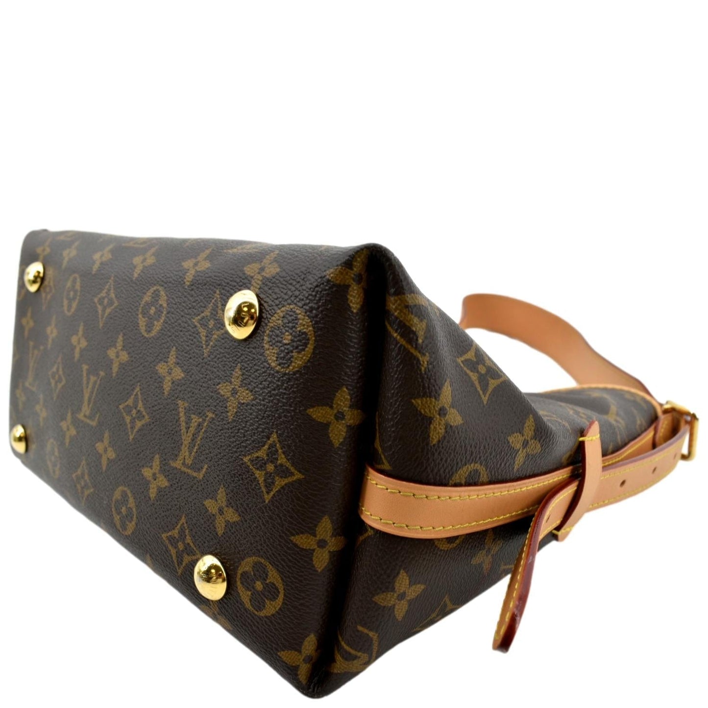 LOUIS VUITTON Carryall PM Monogram Canvas Shoulder Bag Brown