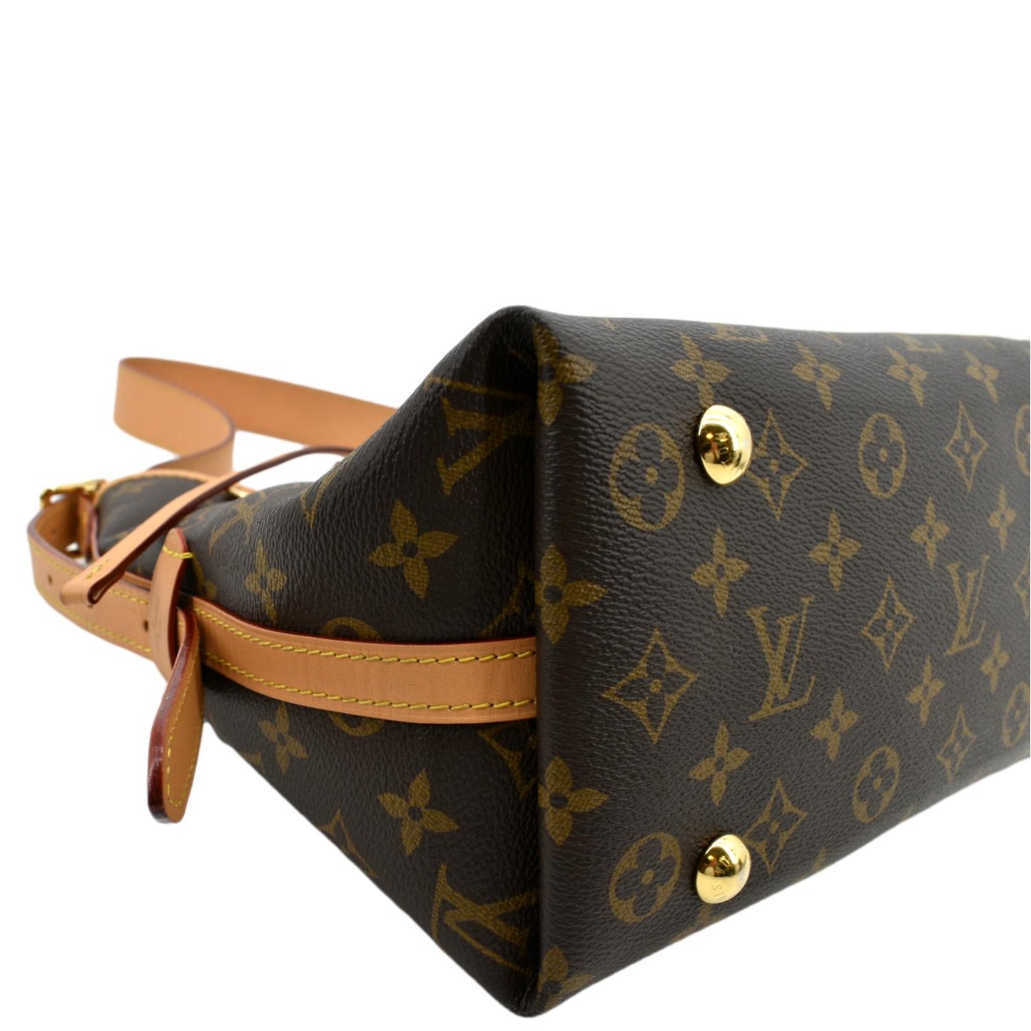 LOUIS VUITTON Carryall PM Monogram Canvas Shoulder Bag Brown
