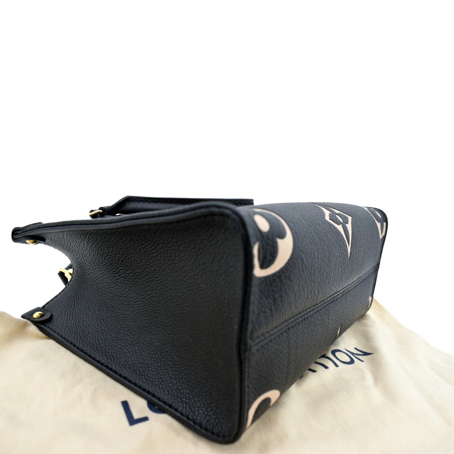 LOUIS VUITTON Onthego PM Bicolor Monogram Empreinte Shoulder Bag Black