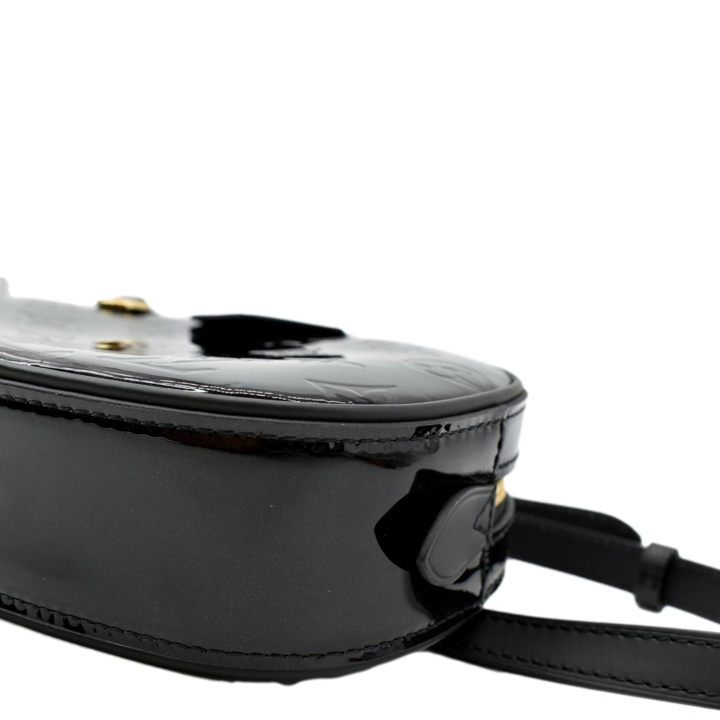 LOUIS VUITTON Monogram Vernis Leather Belt Bag Black