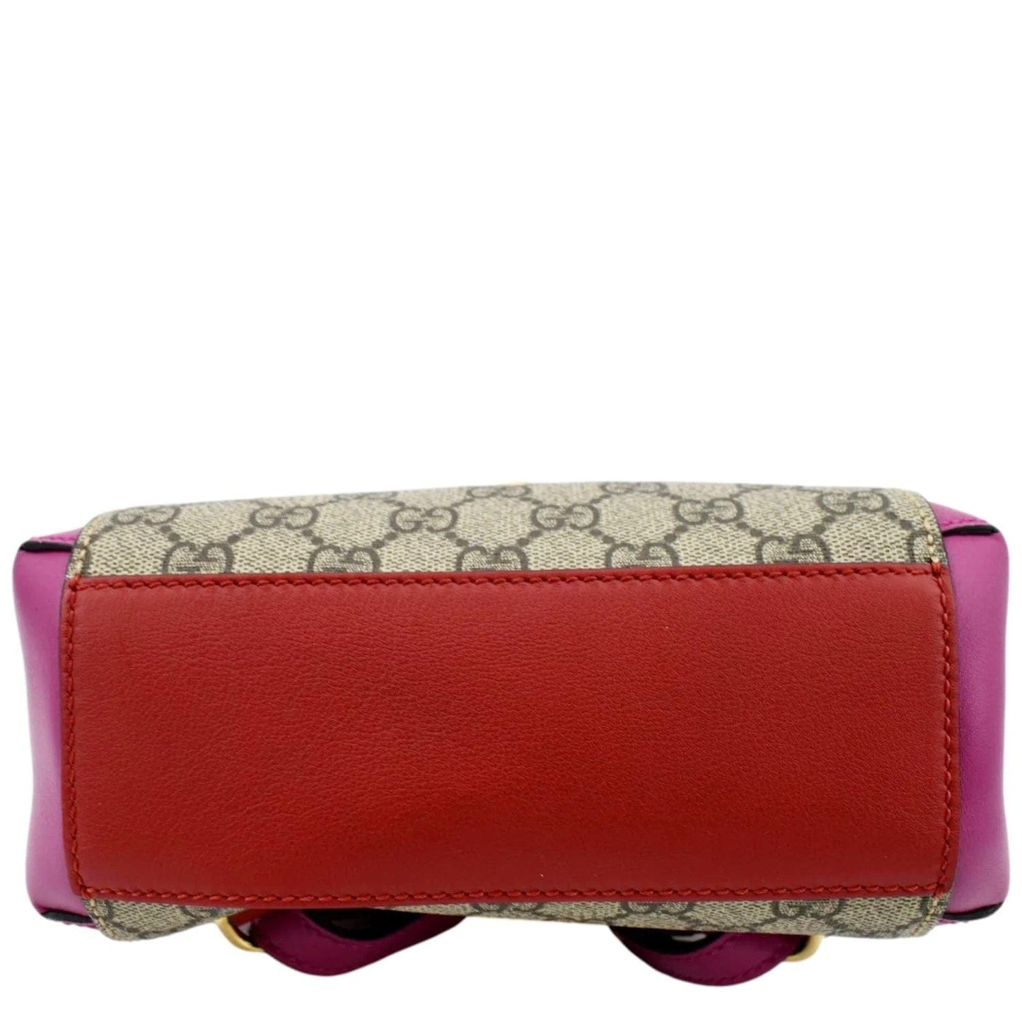 GUCCI Padlock GG Supreme Canvas Leather Backpack Red 498194