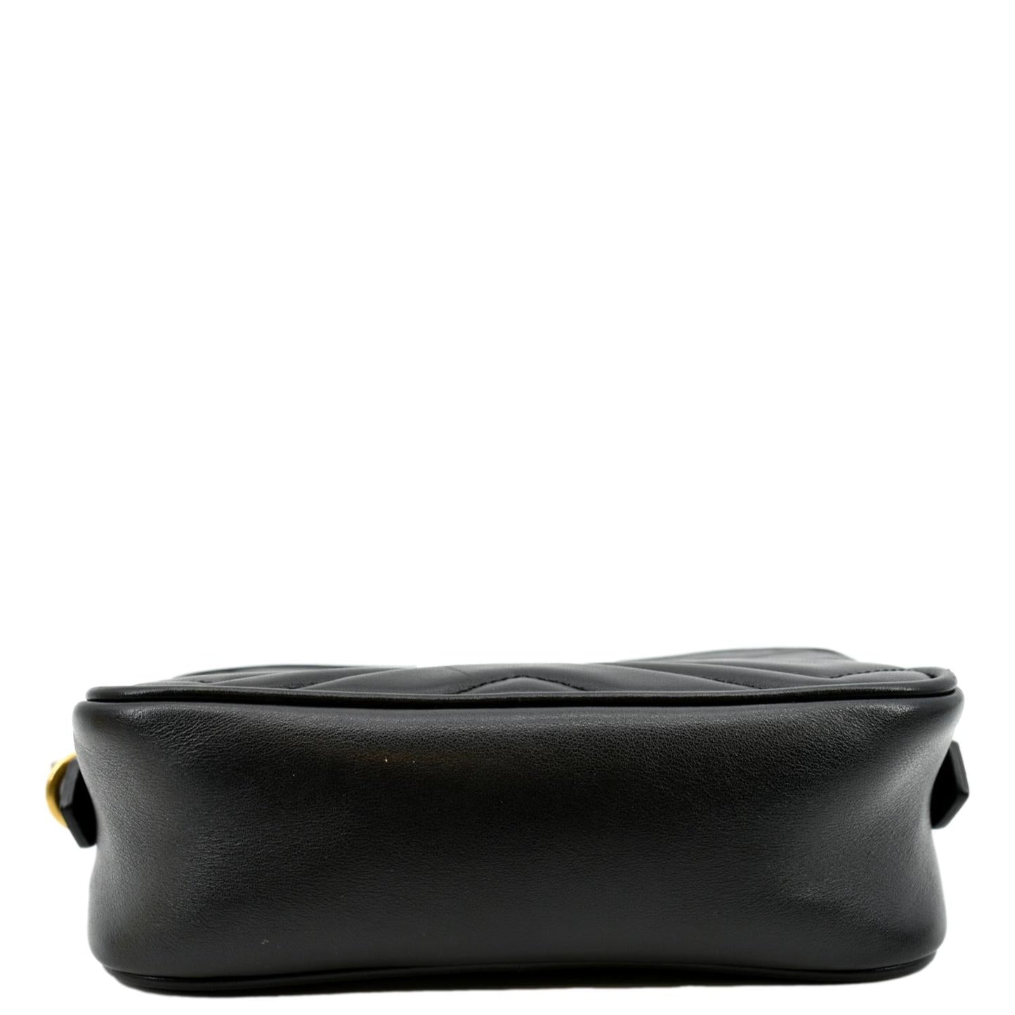 GUCCI GG Marmont Matelasse Mini Leather Crossbody Bag Black 448065