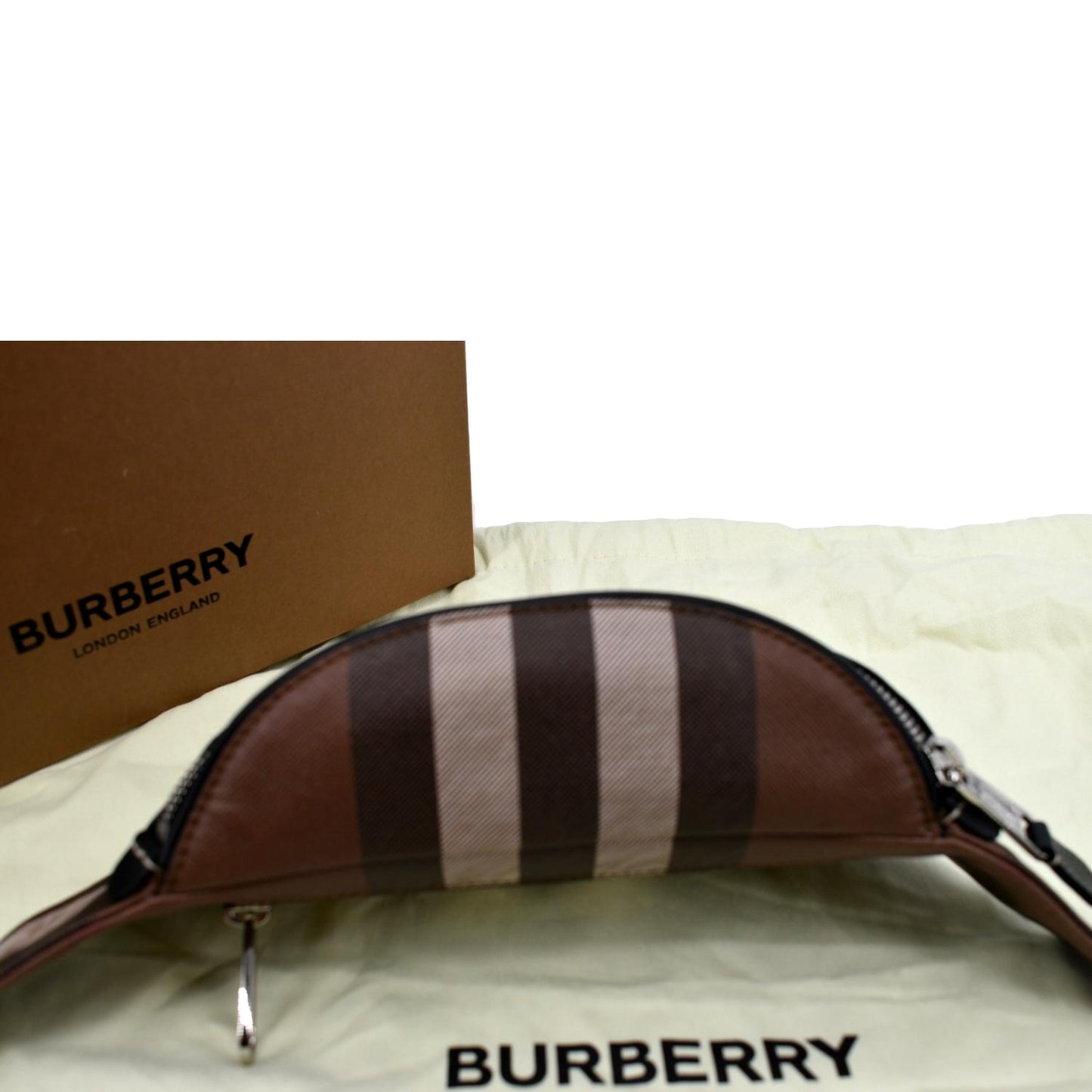BURBERRY Mini Cason Check Bum Bag Dark Birch Brown