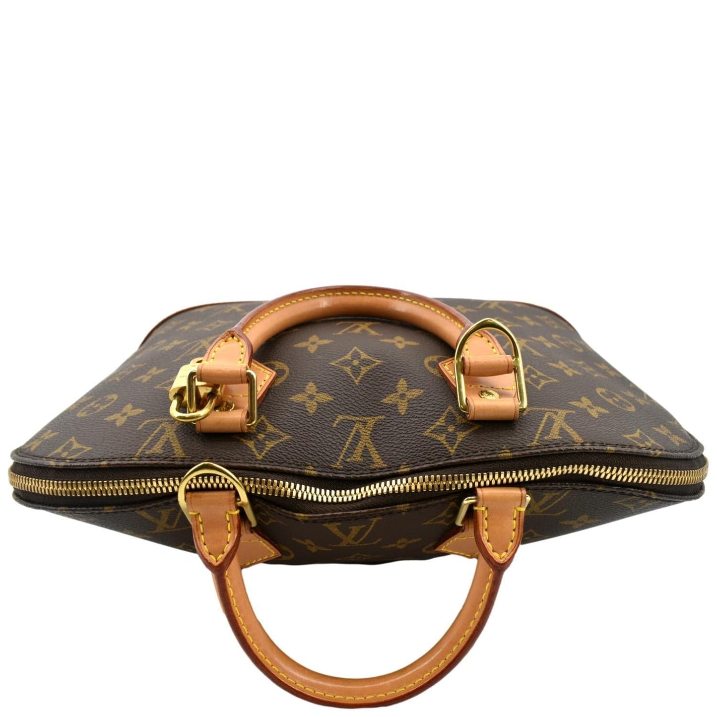 LOUIS VUITTON Alma PM Monogram Canvas Satchel Bag Brown