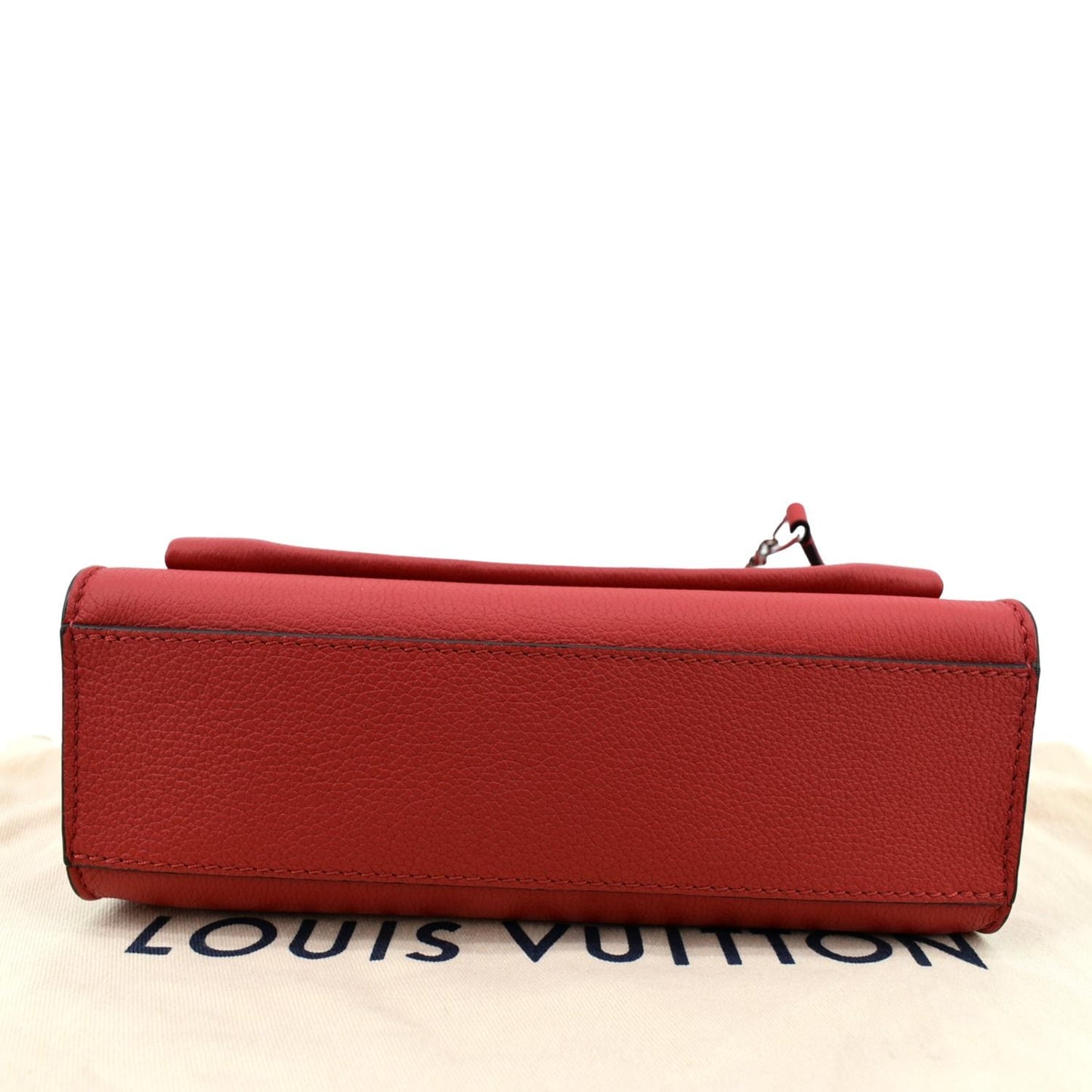 LOUIS VUITTON My Lockme Chain Leather Shoulder Bag Red