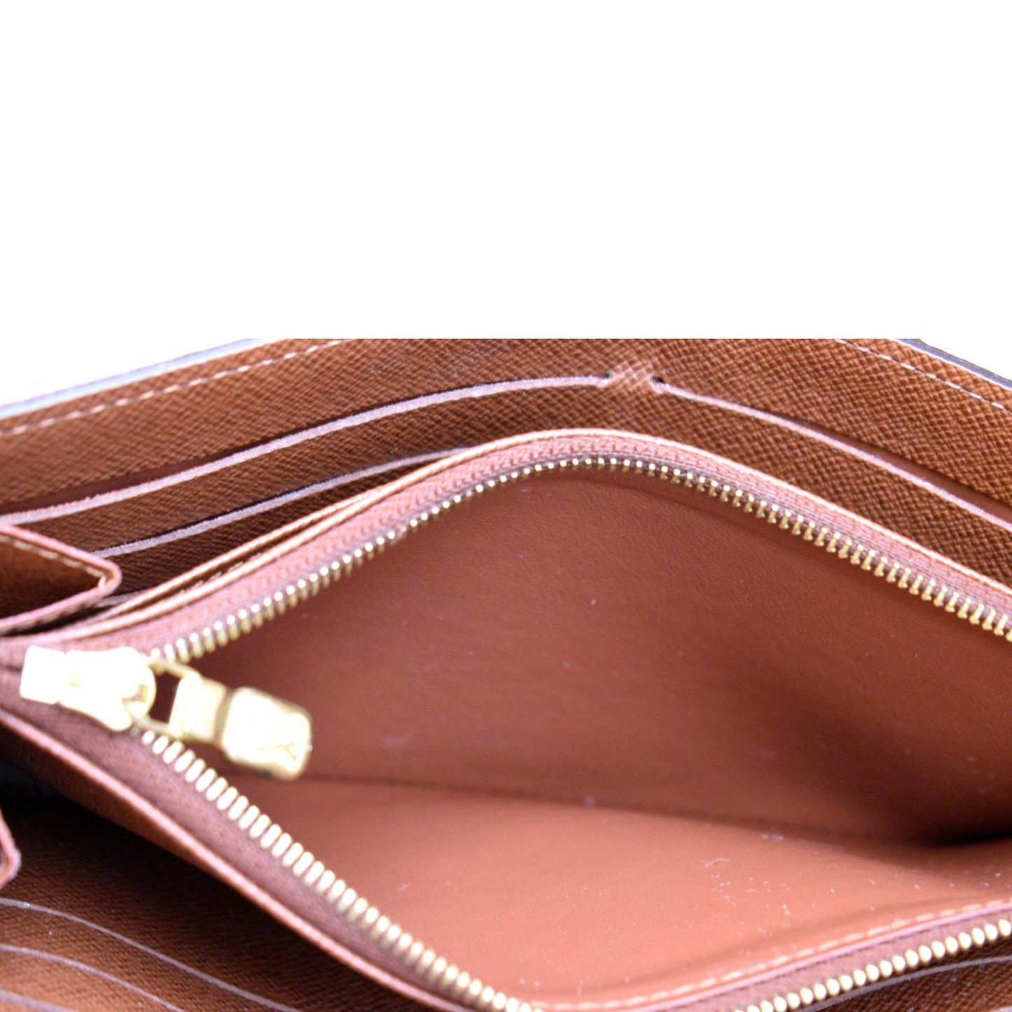 LOUIS VUITTON Sarah Monogram Canvas Wallet Brown