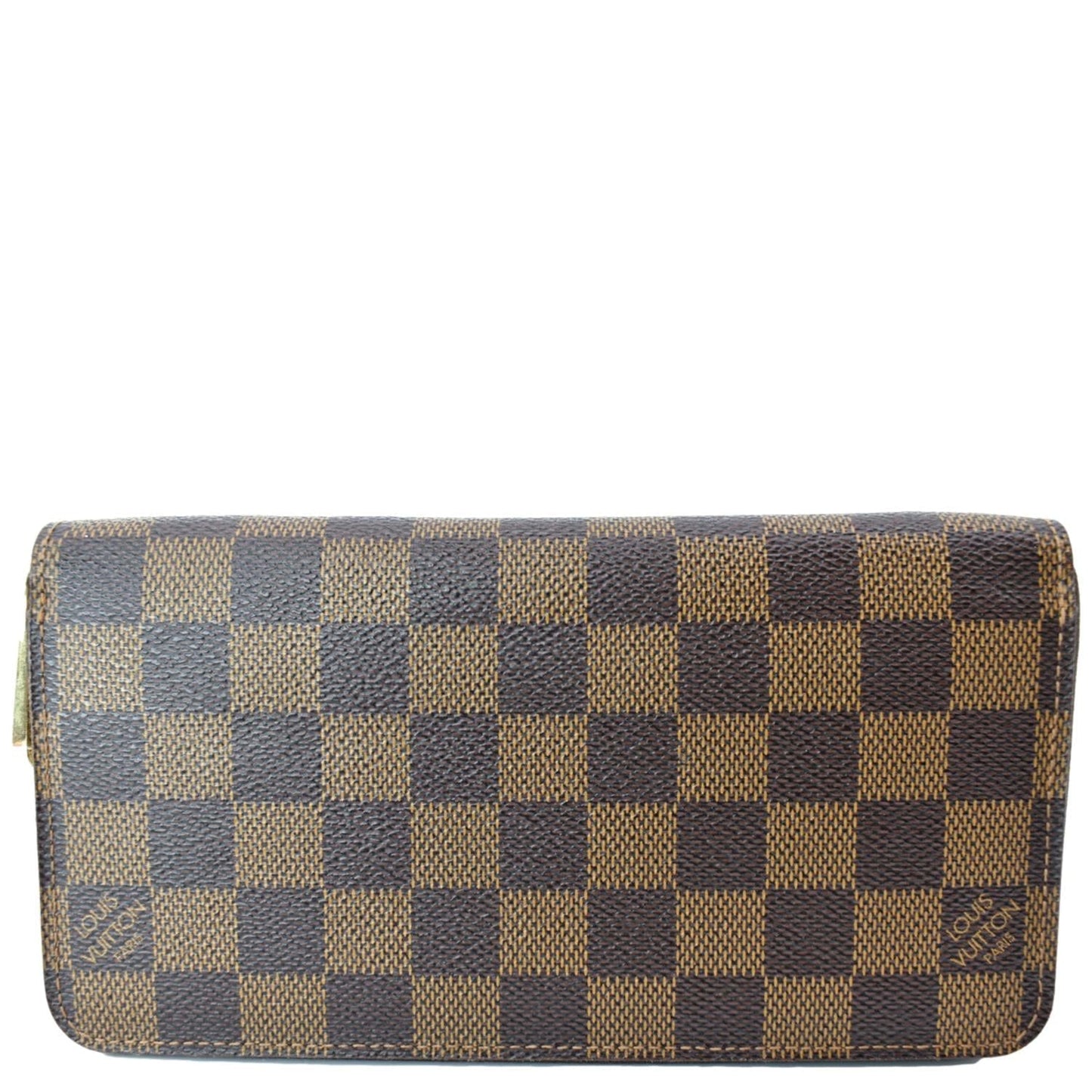 LOUIS VUITTON Zippy Long Damier Ebene Wallet Brown