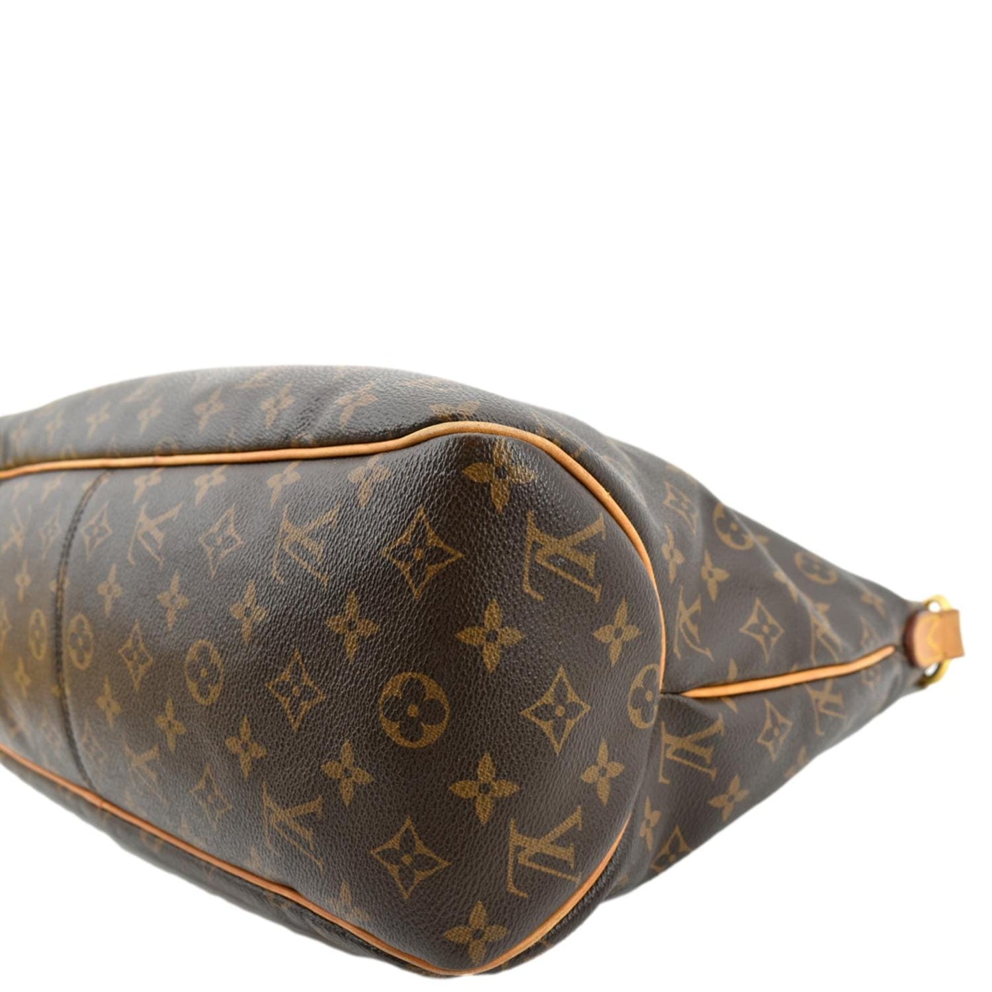 LOUIS VUITTON  Delightful MM Monogram Canvas Hobo Bag Brown
