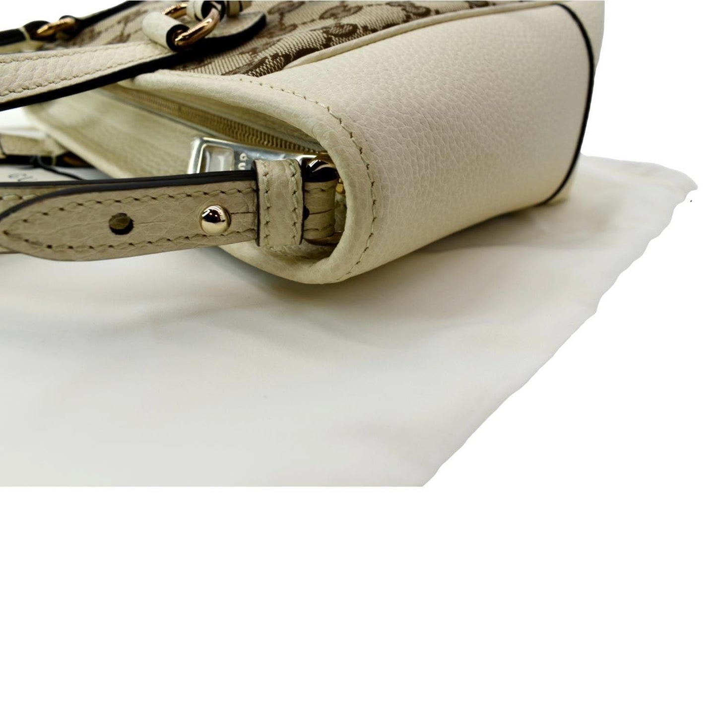 GUCCI Small Bree GG Leather Crossbody Bag Beige 449241