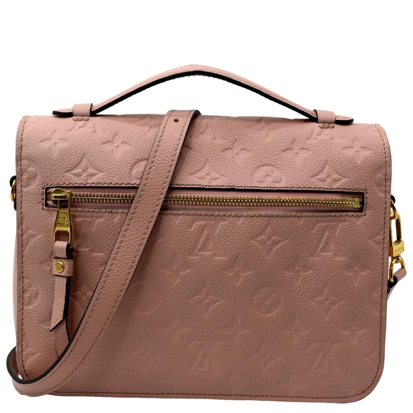 LOUIS VUITTON Metis Pochette Empreinte Leather Crossbody Bag Pink