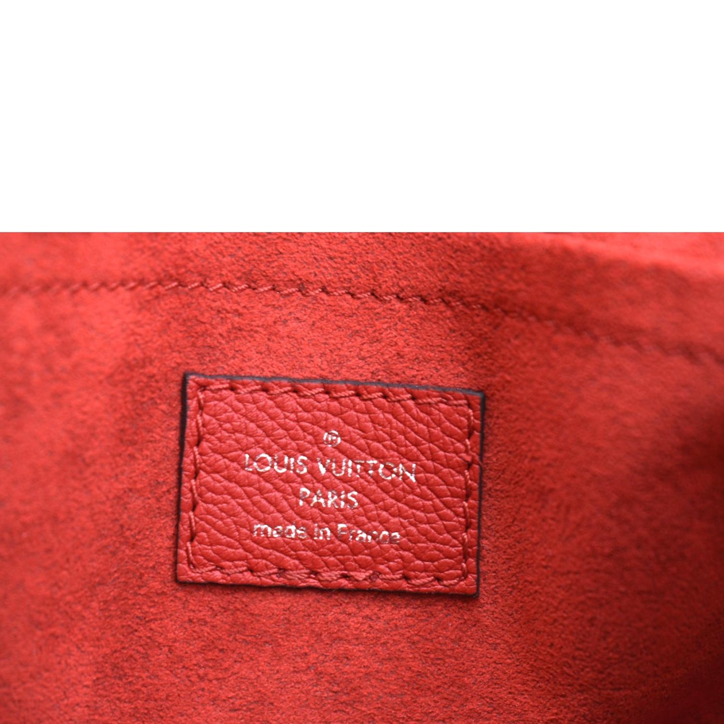 LOUIS VUITTON My Lockme Chain Leather Shoulder Bag Red