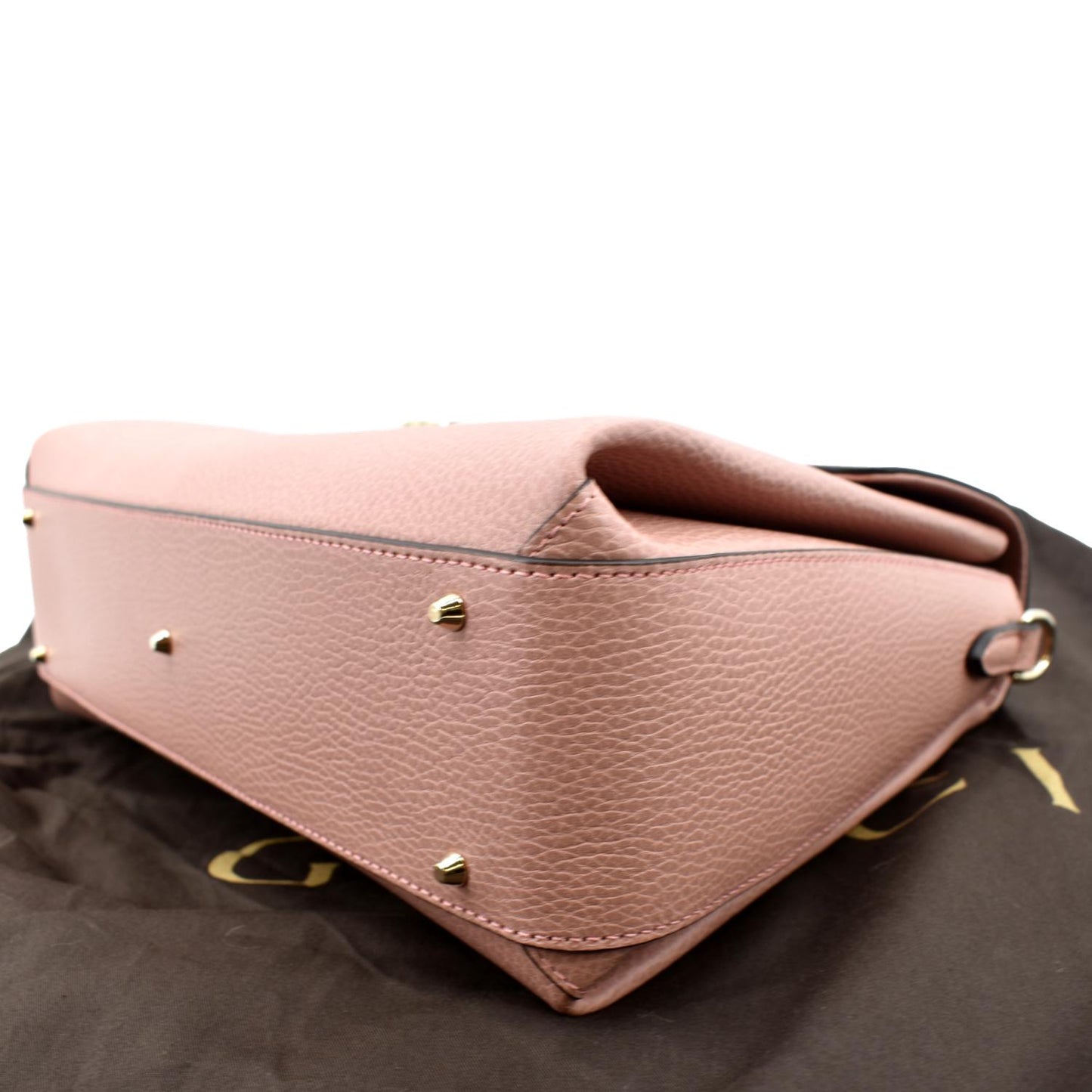 GUCCI Dollar Interlocking G Calfskin Leather Handbag Soft Pink 510306