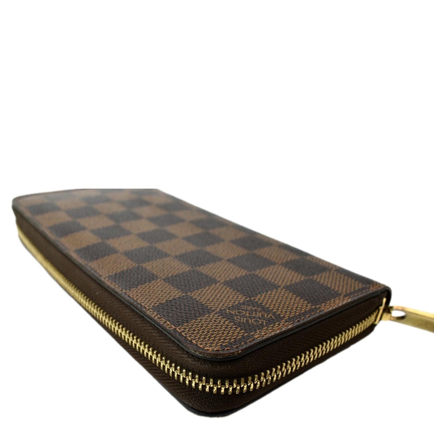 LOUIS VUITTON Zippy Long Damier Ebene Wallet Brown