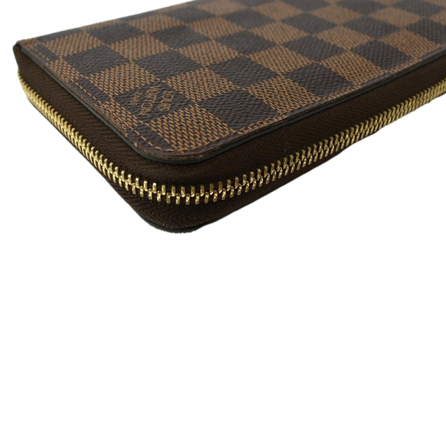 LOUIS VUITTON Zippy Long Damier Ebene Wallet Brown