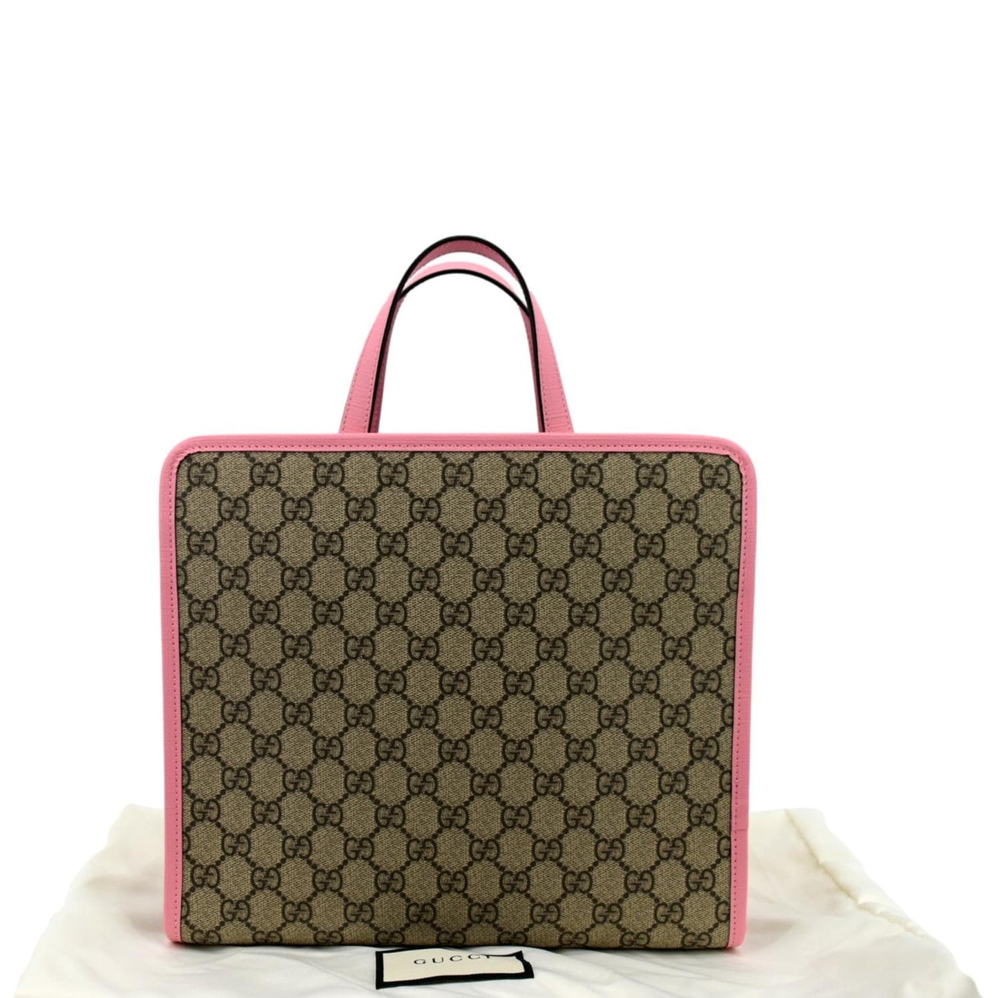 GUCCI Kids Strawberry GG Supreme Canvas Tote Bag Beige 630589