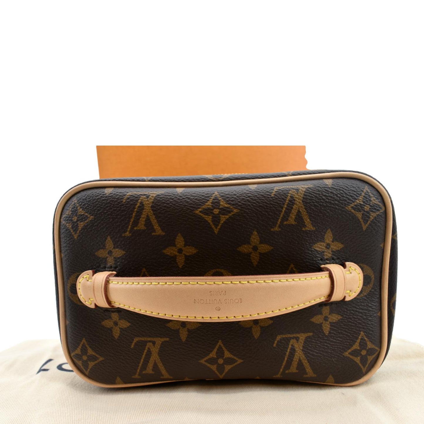 LOUIS VUITTON Nice Mini Monogram Canvas Toiletry Pouch Brown