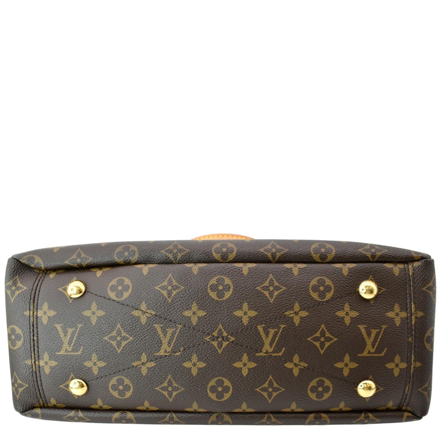 LOUIS VUITTON Pallas MM Monogram Canvas Shoulder Bag Brown