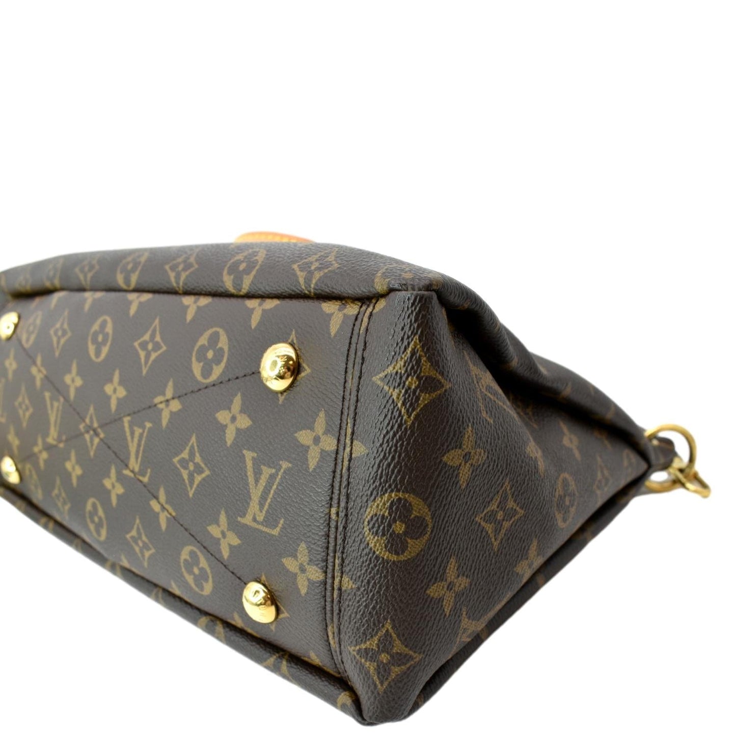 LOUIS VUITTON Pallas MM Monogram Canvas Shoulder Bag Brown