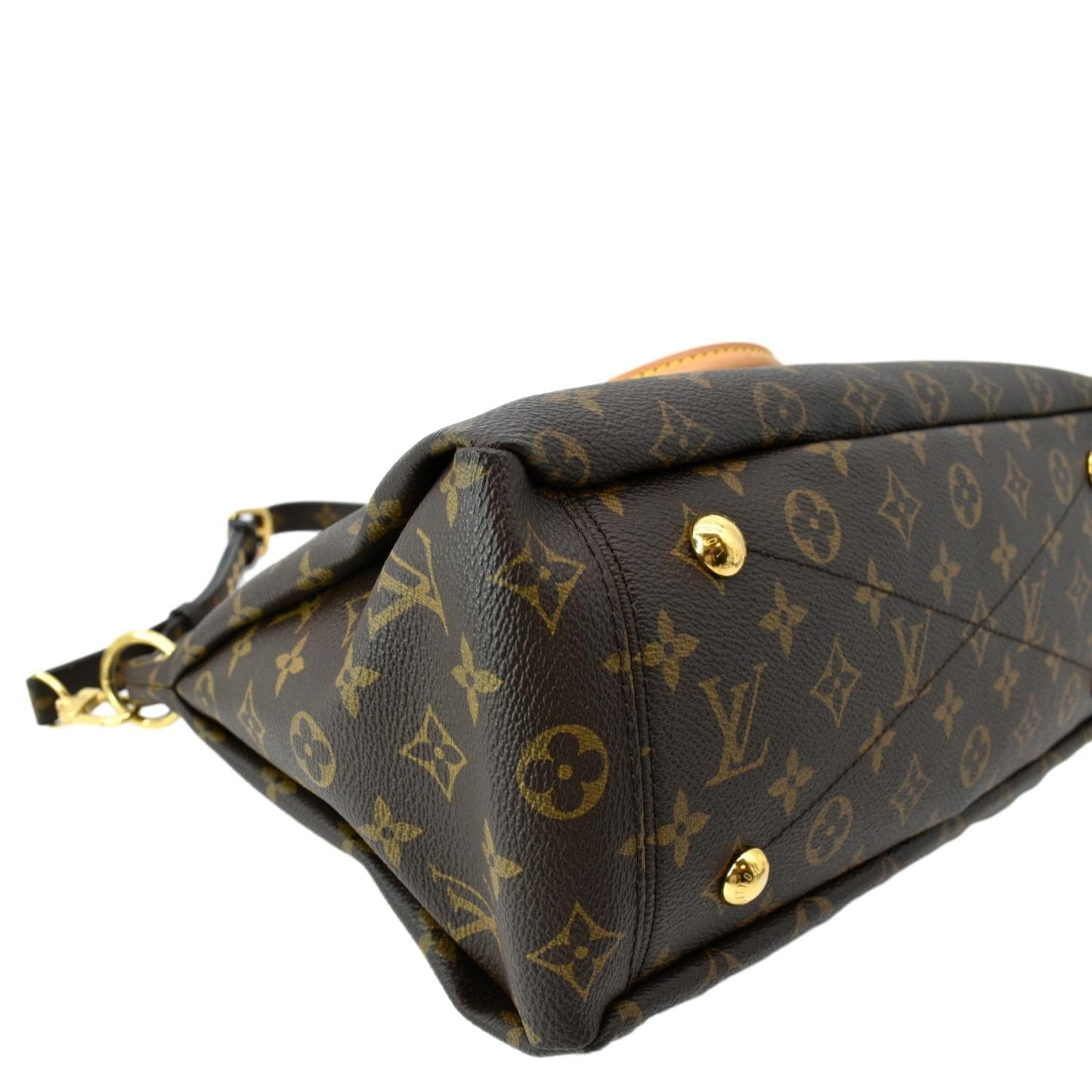 LOUIS VUITTON Pallas MM Monogram Canvas Shoulder Bag Brown