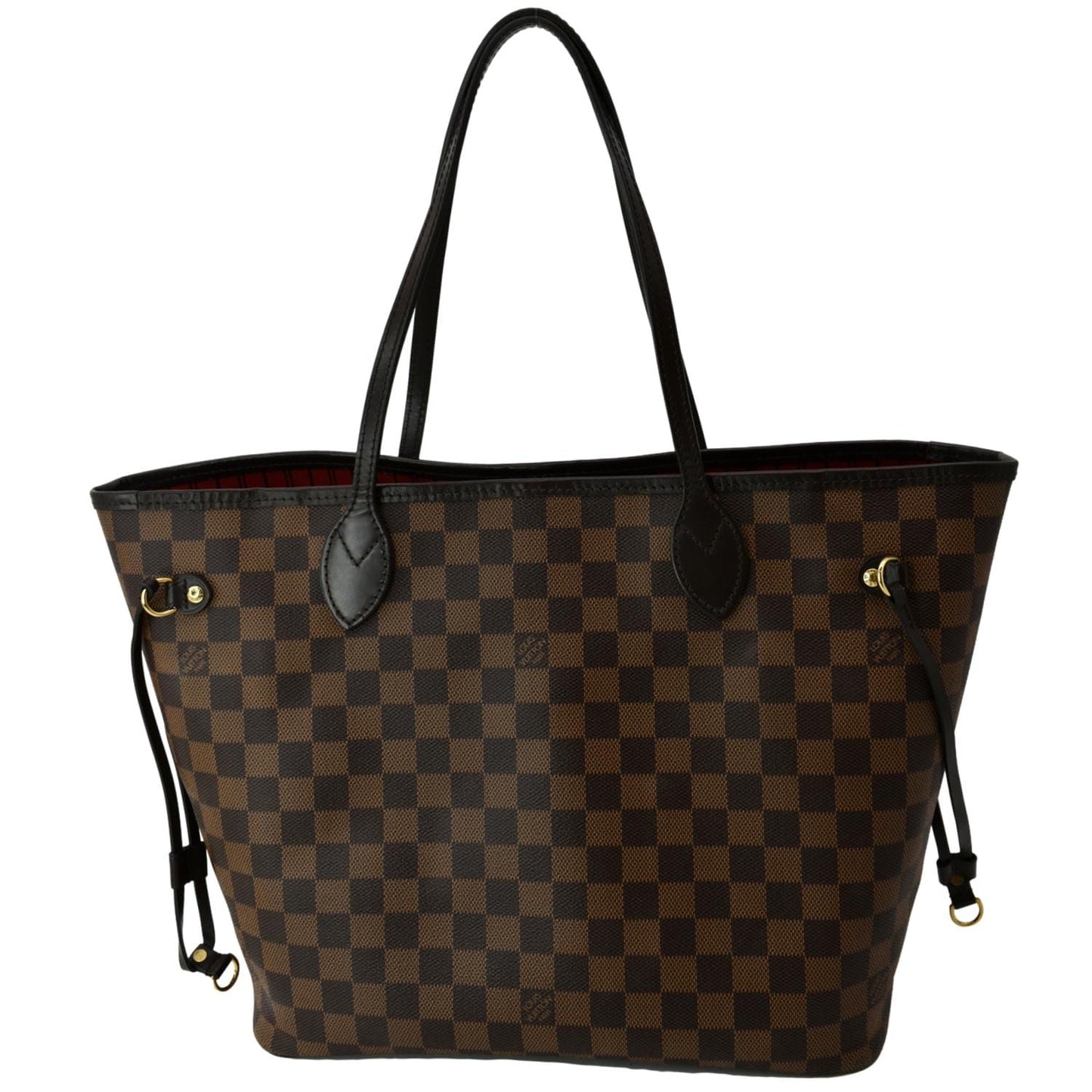 LOUIS VUITTON Neverfull MM Damier Ebene Tote Bag Brown