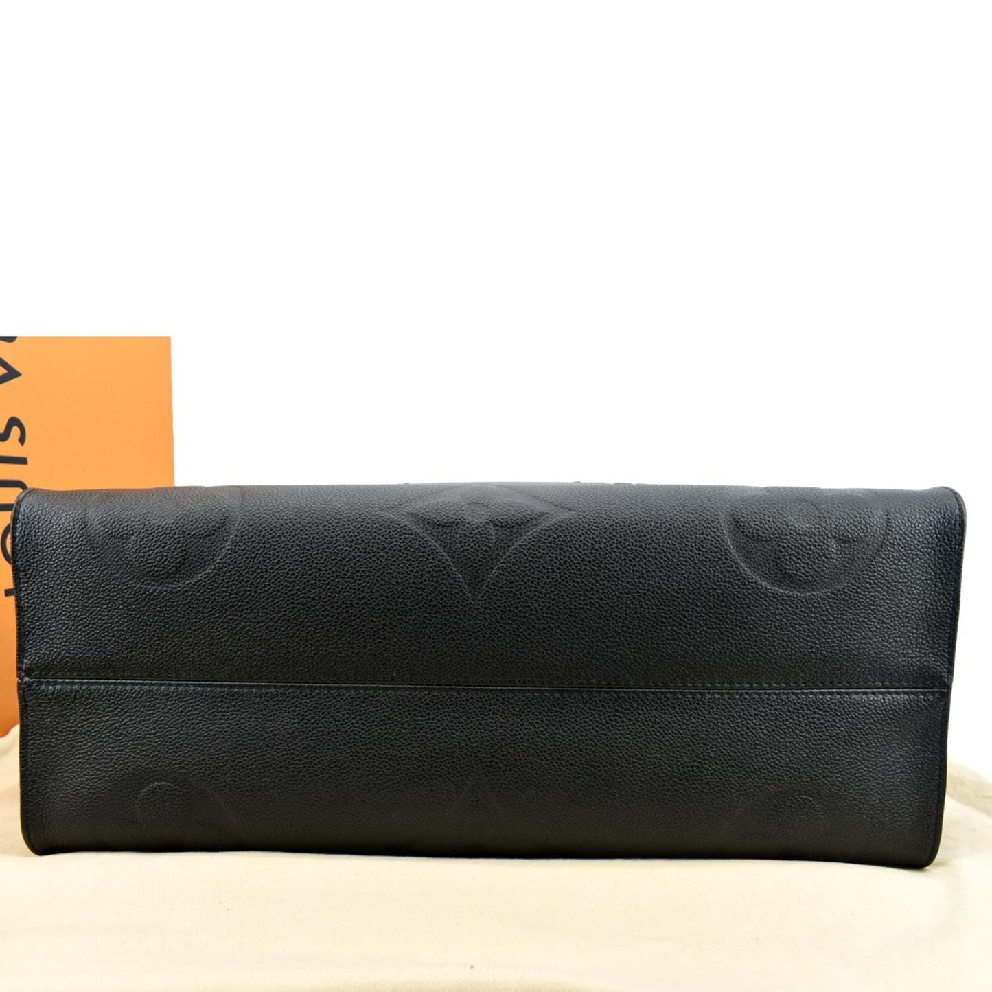 LOUIS VUITTON Onthego GM Monogram Empreinte Leather Tote Bag Black