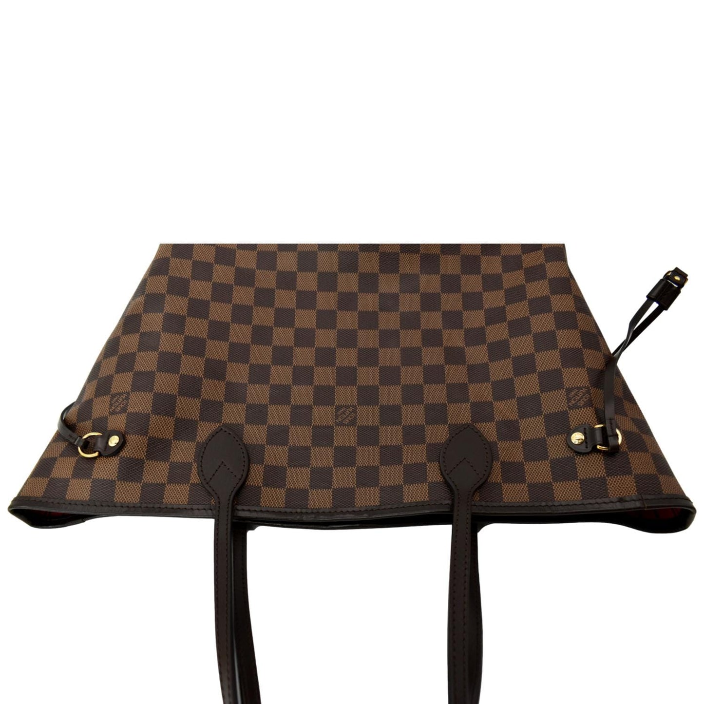 LOUIS VUITTON Neverfull MM Damier Ebene Tote Bag Brown