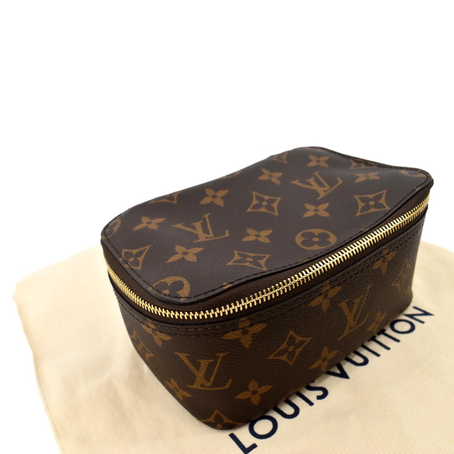 LOUIS VUITTON Packing Cube PM Monogram Canvas Cosmetic Bag Brown