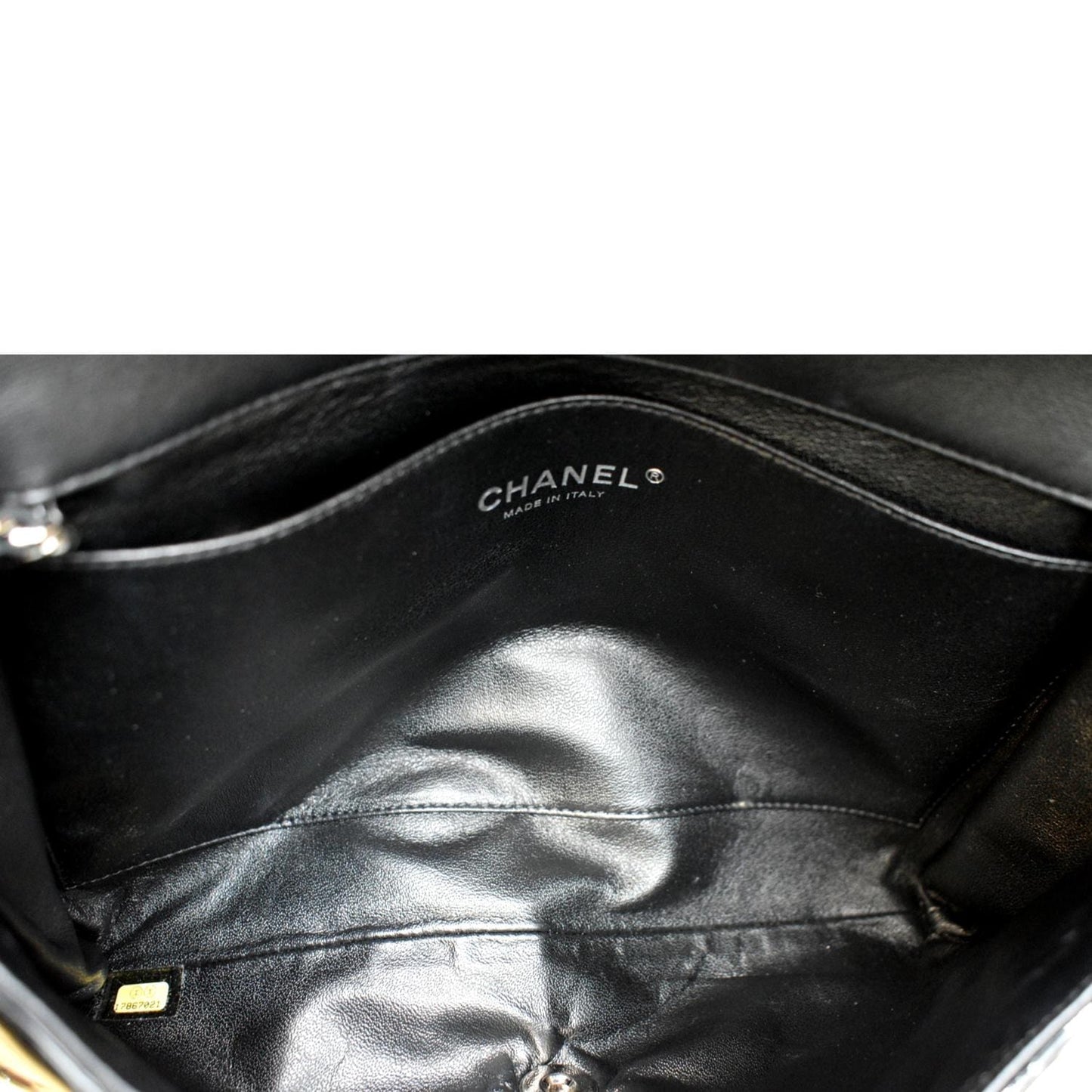 CHANEL Timeless Classic Flap Patent Leather Shoulder Bag Black 17867021