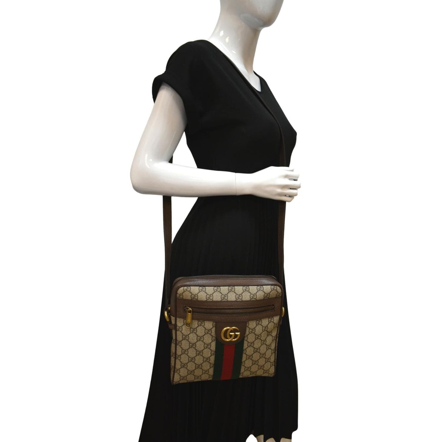 Gucci Ophidia Small GG Canvas Messenger Bag Beige 547926
