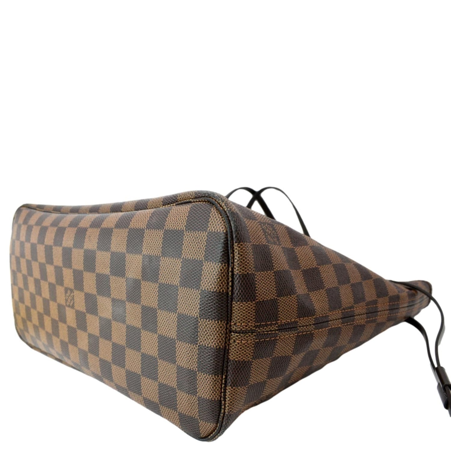 LOUIS VUITTON Neverfull MM Damier Ebene Tote Bag Brown