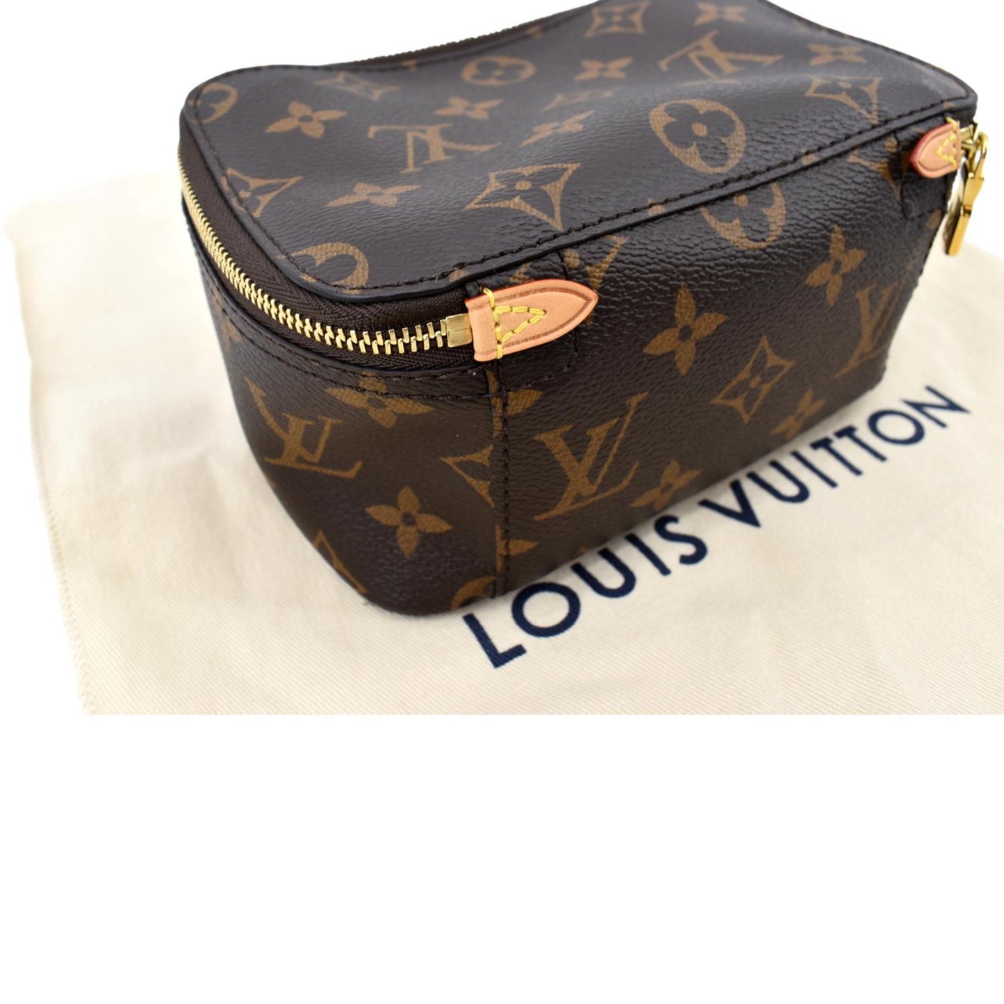 LOUIS VUITTON Packing Cube PM Monogram Canvas Cosmetic Bag Brown