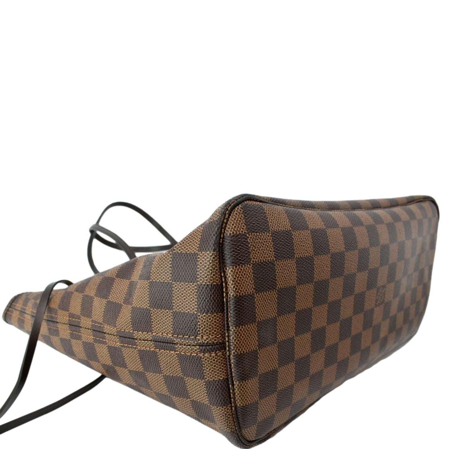LOUIS VUITTON Neverfull MM Damier Ebene Tote Bag Brown