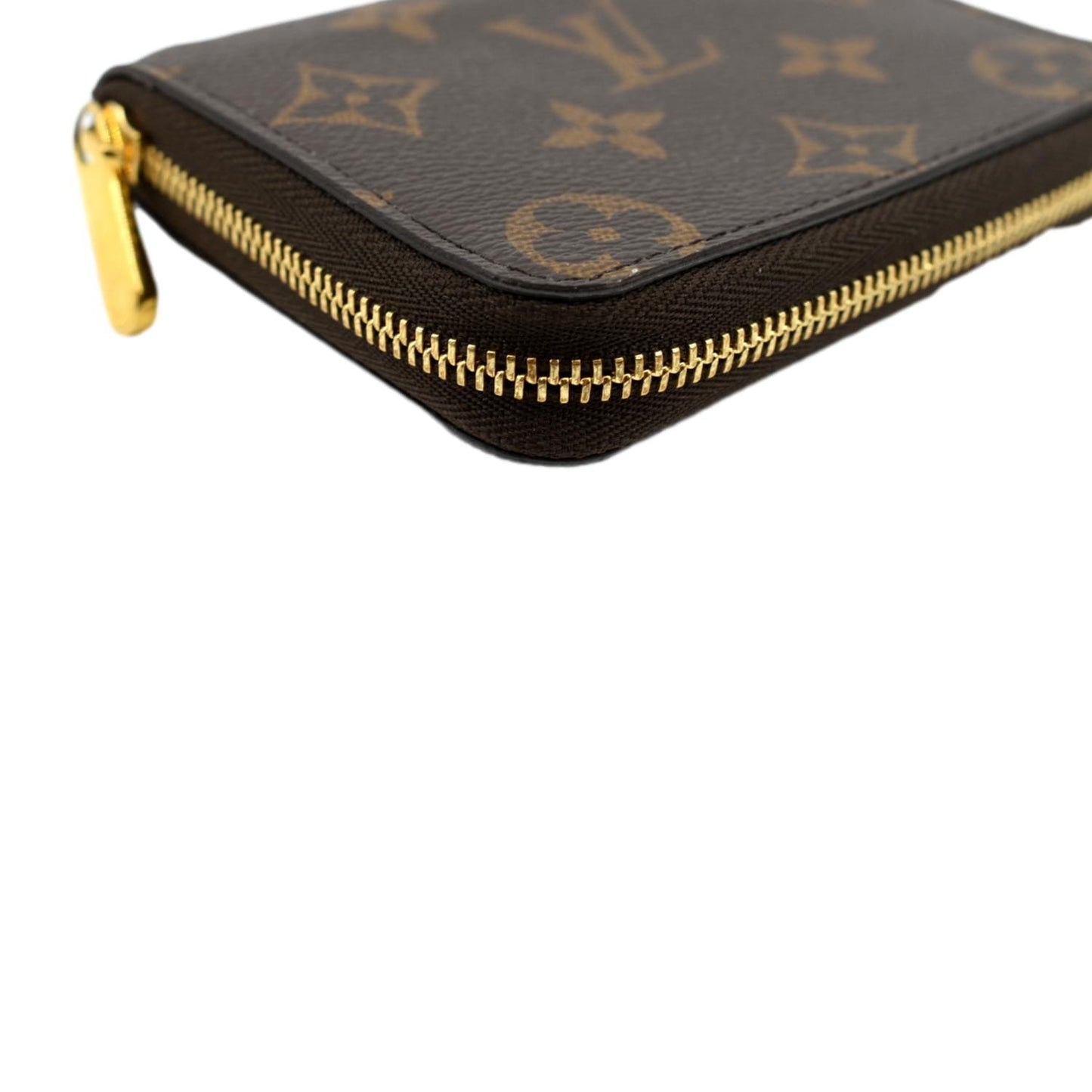 LOUIS VUITTON Monogram Canvas Zippy Coin Purse Brown